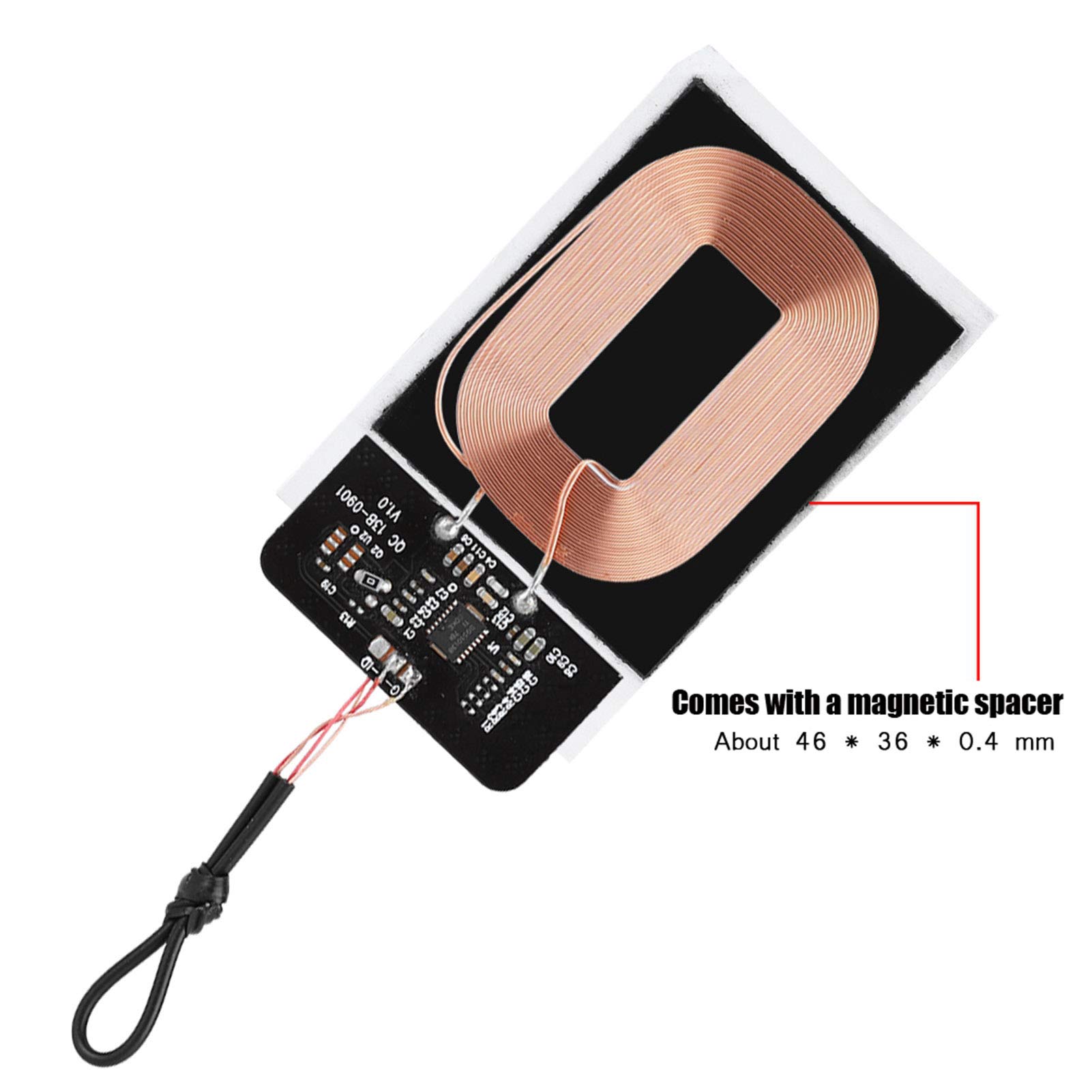 Qi Standard Wireless Charger Receiver Module - 5V 1A Ultra-Thin DIY Charging Coil Circuit for Qi-Compatible Devices - Perfect for Smartphones, Tablets & Wearables