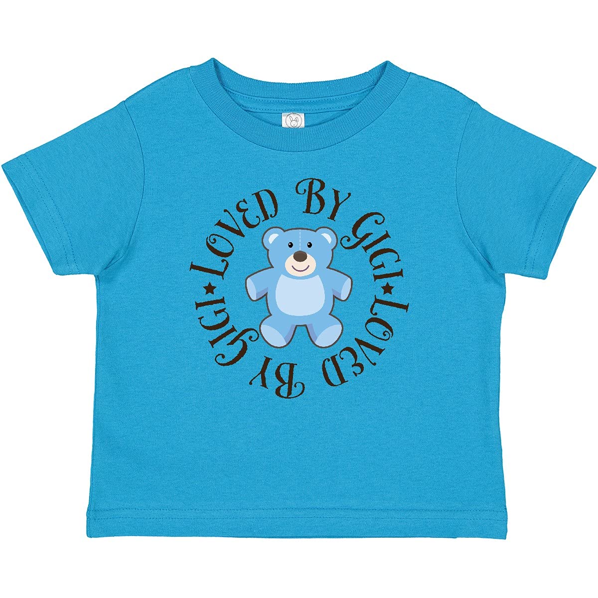 Inktastic Loved by Gigi Baby Boy Short Sleeve Cotton T-Shirt - Cute Graphic Tee for Infants & Toddlers - Perfect for Playdates, Family Photos & Everyday Wear