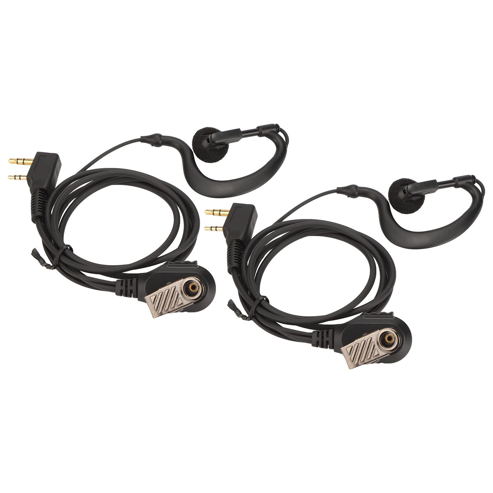 Retevis H-777 RT1 RT2 RT3 RT5 RT7 RT5R RT5RV RT-B6 Walkie Talkie Earpiece with Microphone - 2-Pin Two-Way Radio Headset (2-Pack) for Clear Communication in Construction, Security & Outdoor Activities