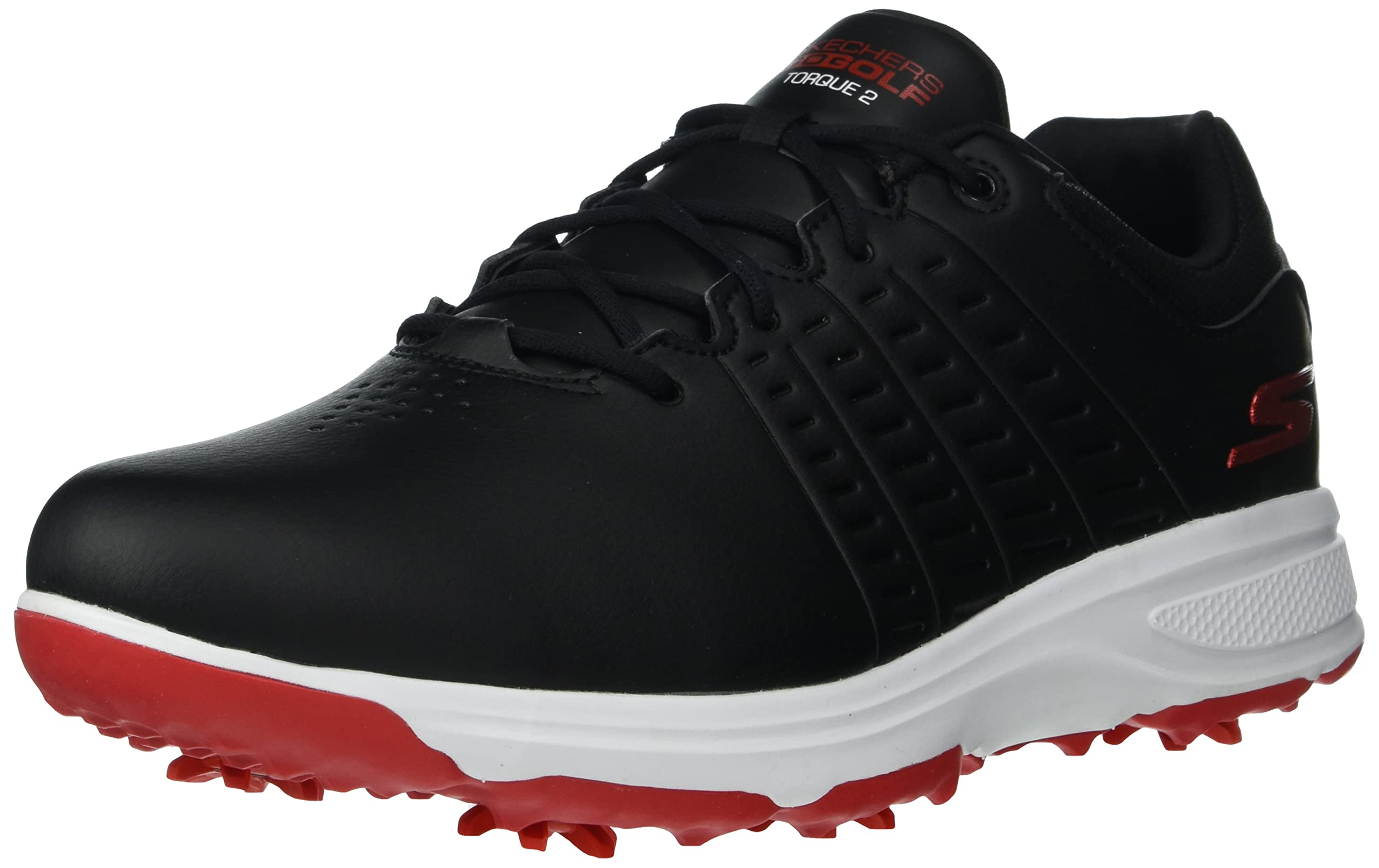 Skechers Men's Torque Waterproof Golf Shoes - Lightweight Comfortable Spiked Golf Shoes for Men, Non-Slip Waterproof Golf Footwear for All Weather - Perfect for Golf Course & Outdoor Sports