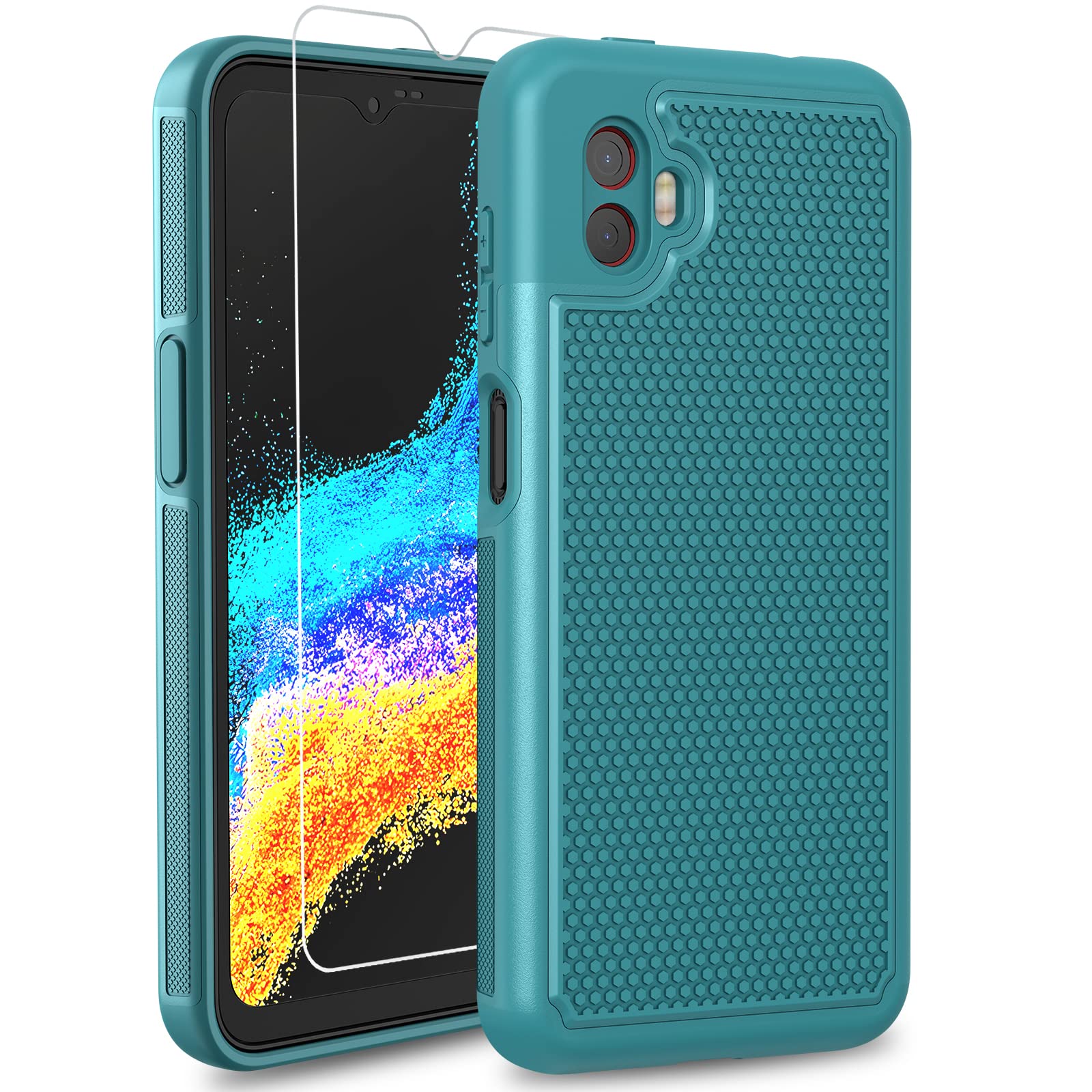 Shockproof Protective Case for Samsung Galaxy XCover6 Pro - Heavy Duty Hybrid Textured Shell with Drop Proof Protection (Green) | Perfect for Outdoor, Work & Adventure