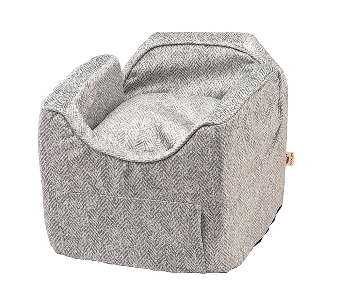 Snoozer Dog Car Seat for Small Dogs 0-15 lbs - Washable Cover & Storage Tray - Prevents Car Sickness for Travel