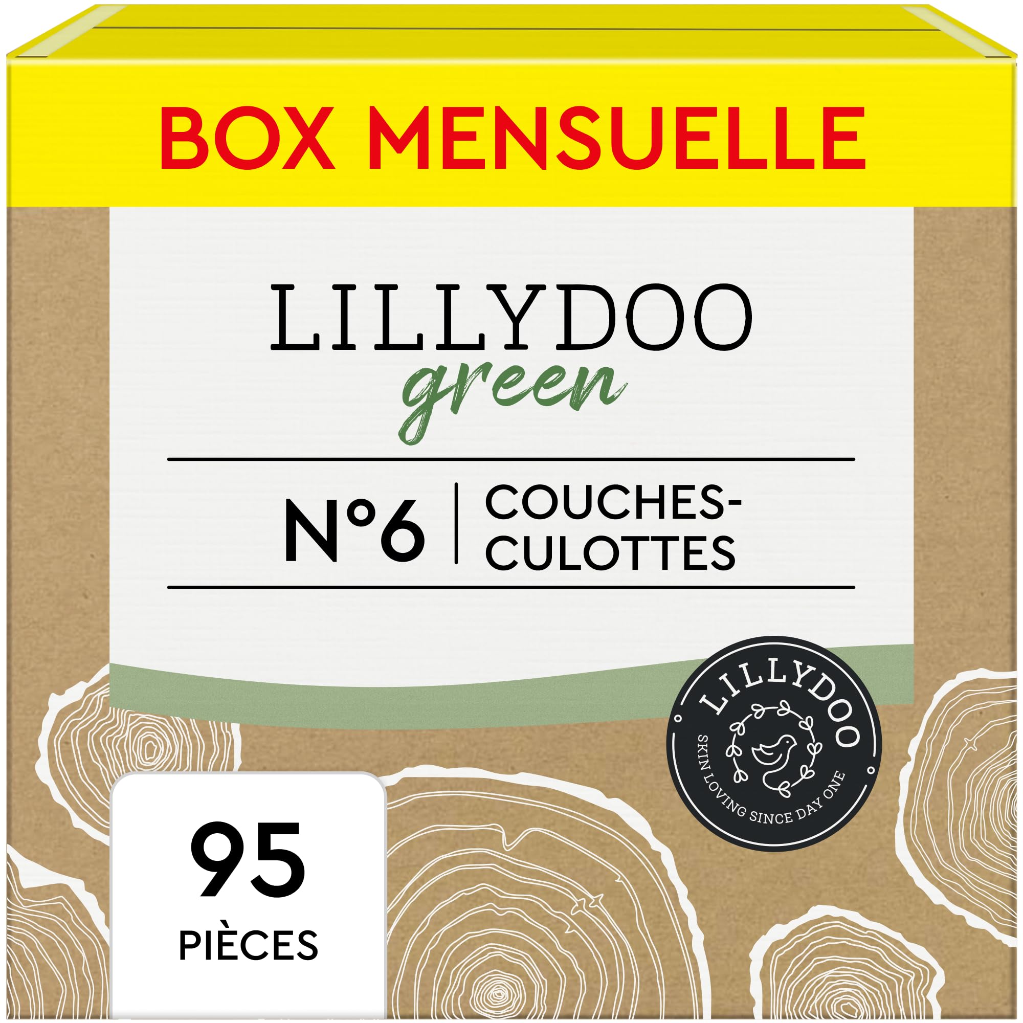 Eco-Friendly LILLYDOO Green Cloth Diapers - Size 6 (15+ kg), Monthly Subscription Box (95 Pieces) - Gentle on Baby's Skin & Perfect for Eco-Conscious Parents | Ideal for Daycare, Travel & Overnight Use
