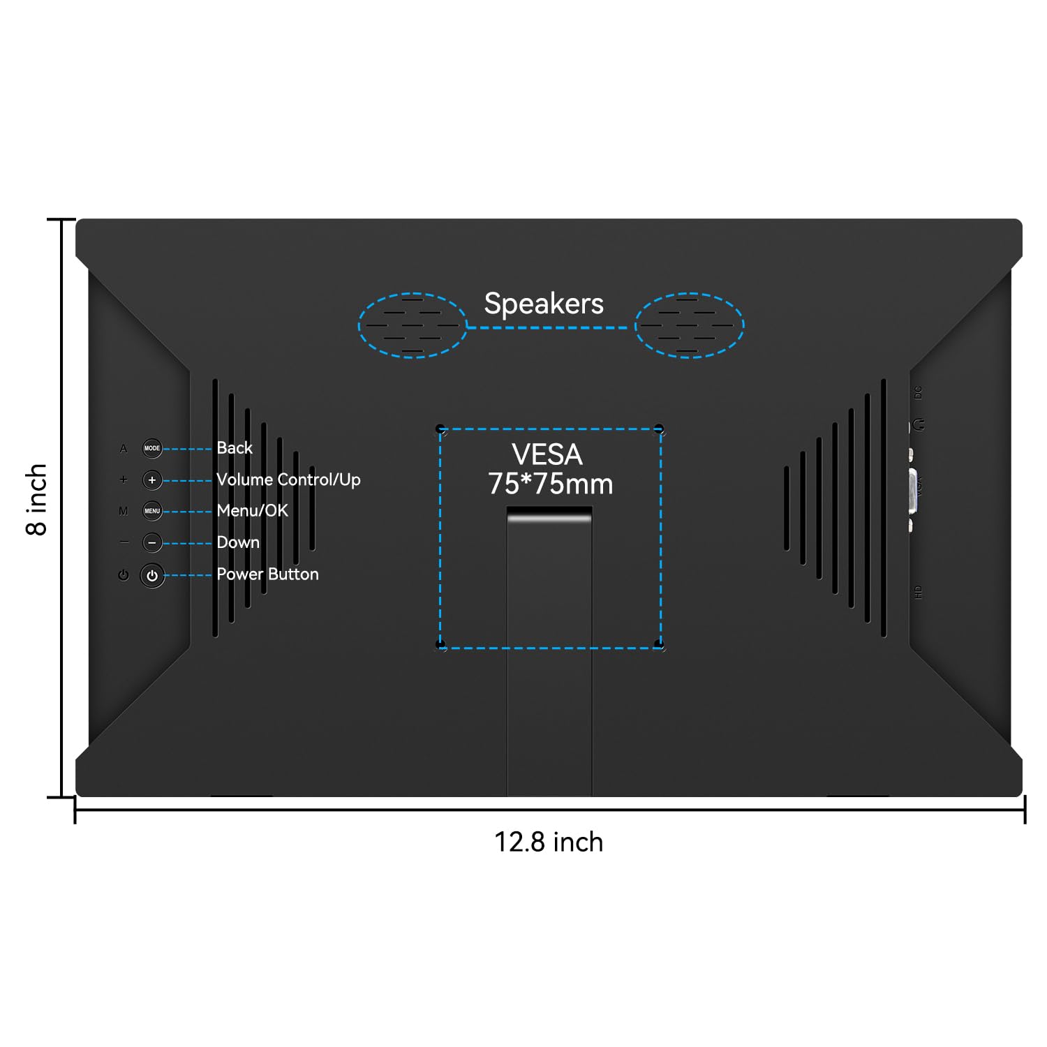 13.3 Inch Portable HD Monitor - 1366x768 External Laptop Screen with HDMI, Built-in Speakers & Kickstand for Travel, Work, Gaming (Compatible with PC, Laptop, PS3, Nintendo Switch) - Perfect for Remote Work, Business Trips, and Mobile Gaming Setups