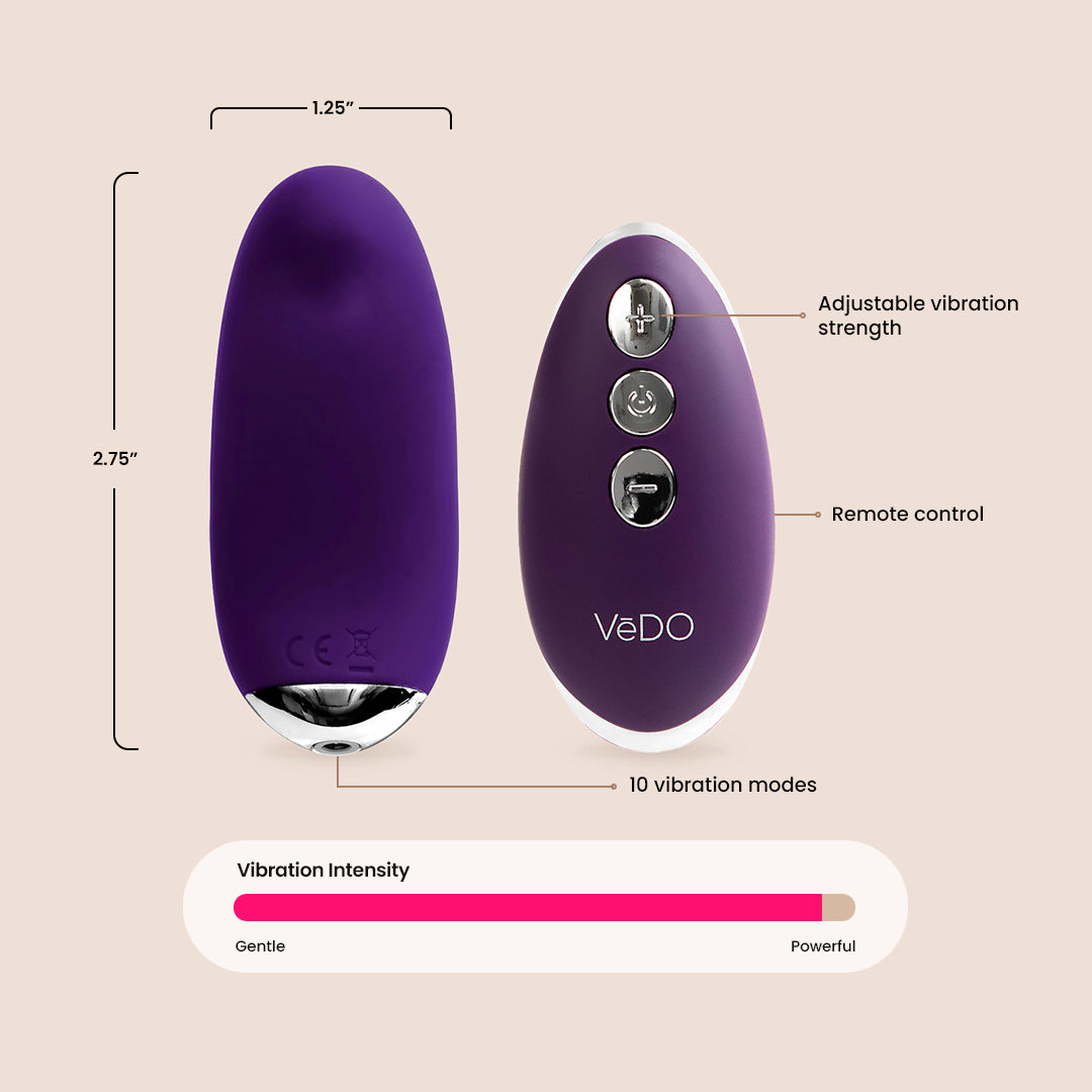 VeDO Niki Rechargeable Panty Vibrator - Hands-Free Wearable Vibrator for Discreet Pleasure, Couples Play & Solo Use