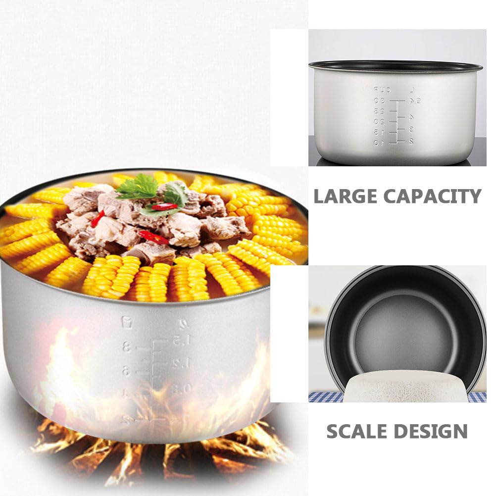 Non-Stick Rice Cooker Inner Pot - Cabilock Replacement Liner for Electric Rice Cookers | Durable & Easy to Clean | Perfect for Home Kitchen & Meal Prep