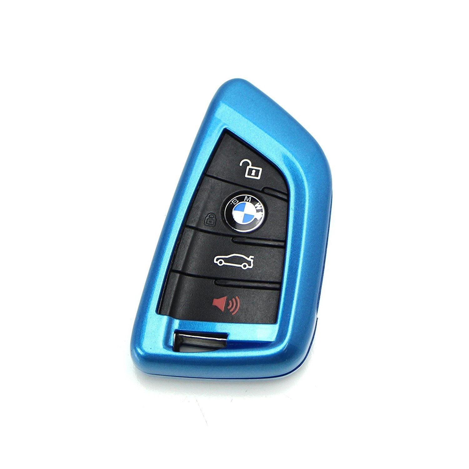 Premium Glossy Blue Smart Key Fob Cover for BMW X1 X4 X5 X6 5 Series 7 Series - Exact Fit Replacement Case with Scratch Protection (Perfect for Daily Use, Gifting & Car Enthusiasts)