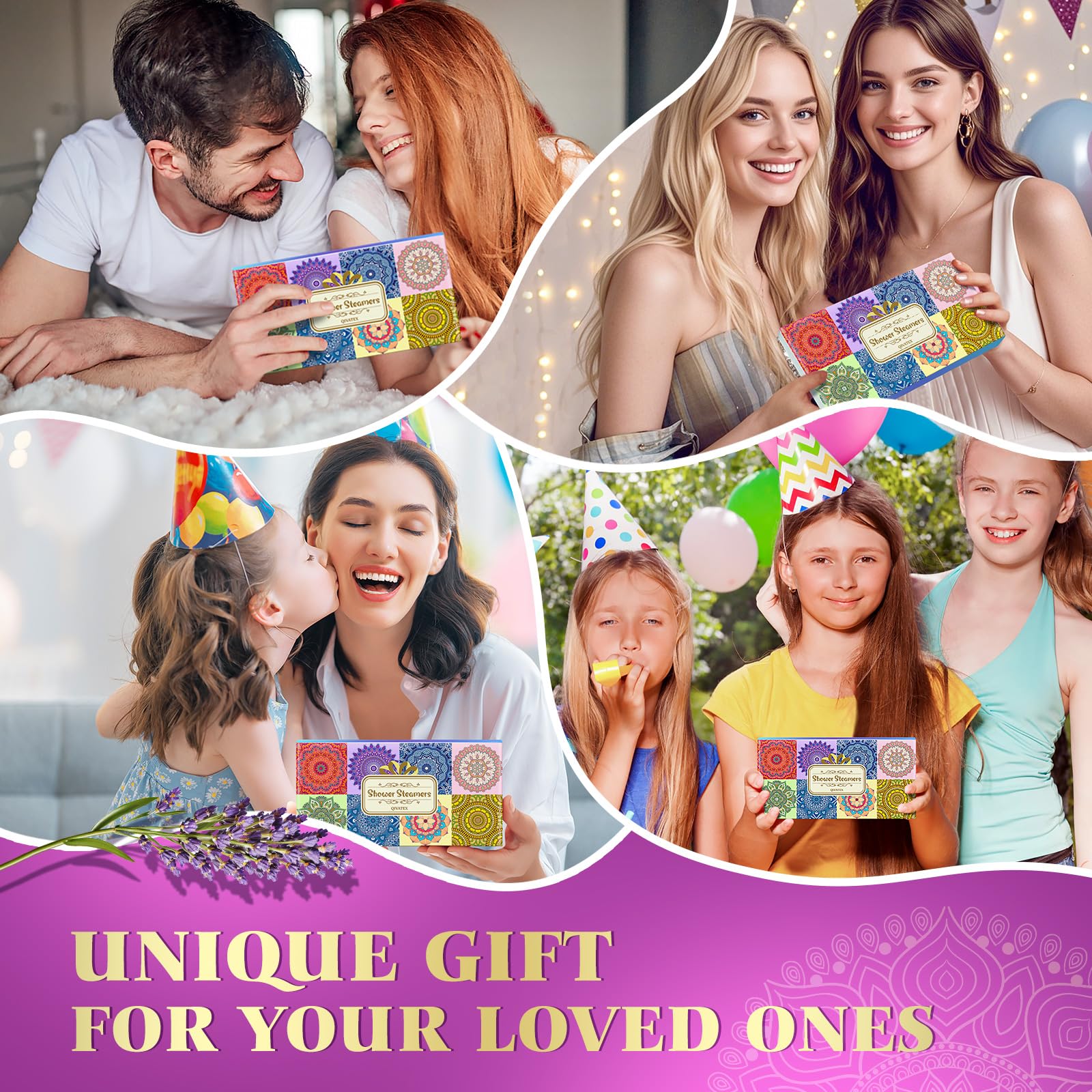 Aromatherapy Shower Steamers - 8 Pack Relaxing Shower Bombs with Essential Oils for Stress Relief & Spa Experience | Perfect Mothers Day Gifts, Birthday Presents for Women, Easter Basket Stuffers | Ideal for Bath Time Relaxation, Self-Care Routine & Home Spa Nights