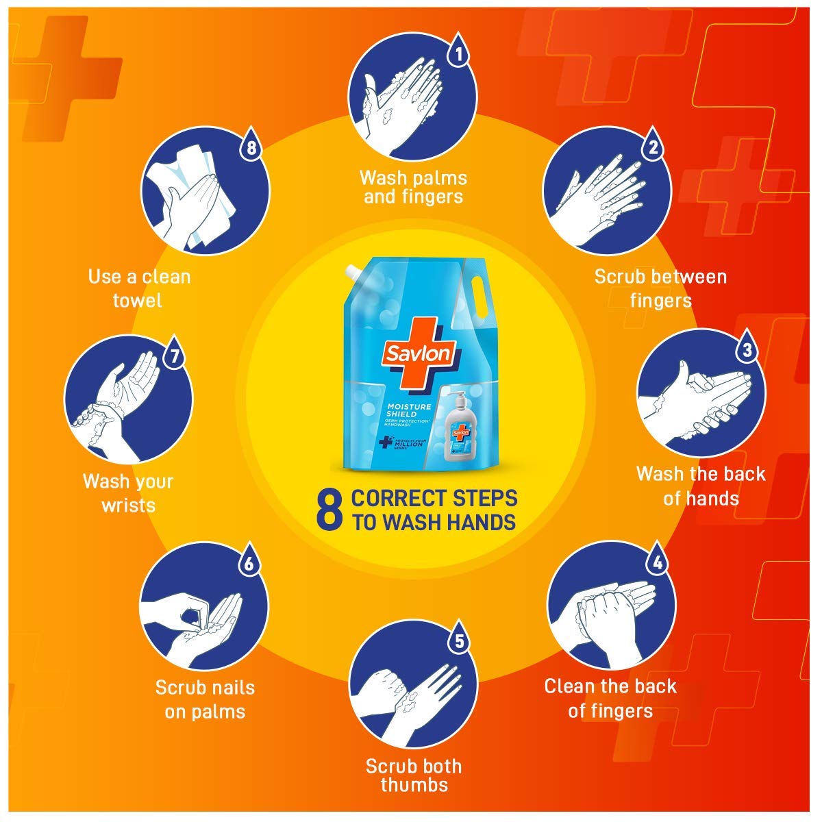 Savlon Moisture Shield Germ Protection Liquid Handwash Refill Pouch 1500ml & Surface Disinfectant Spray 230ml - Antibacterial Hand Soap and Multi-Surface Cleaner for Home, Kitchen, Bathroom, and Office Use