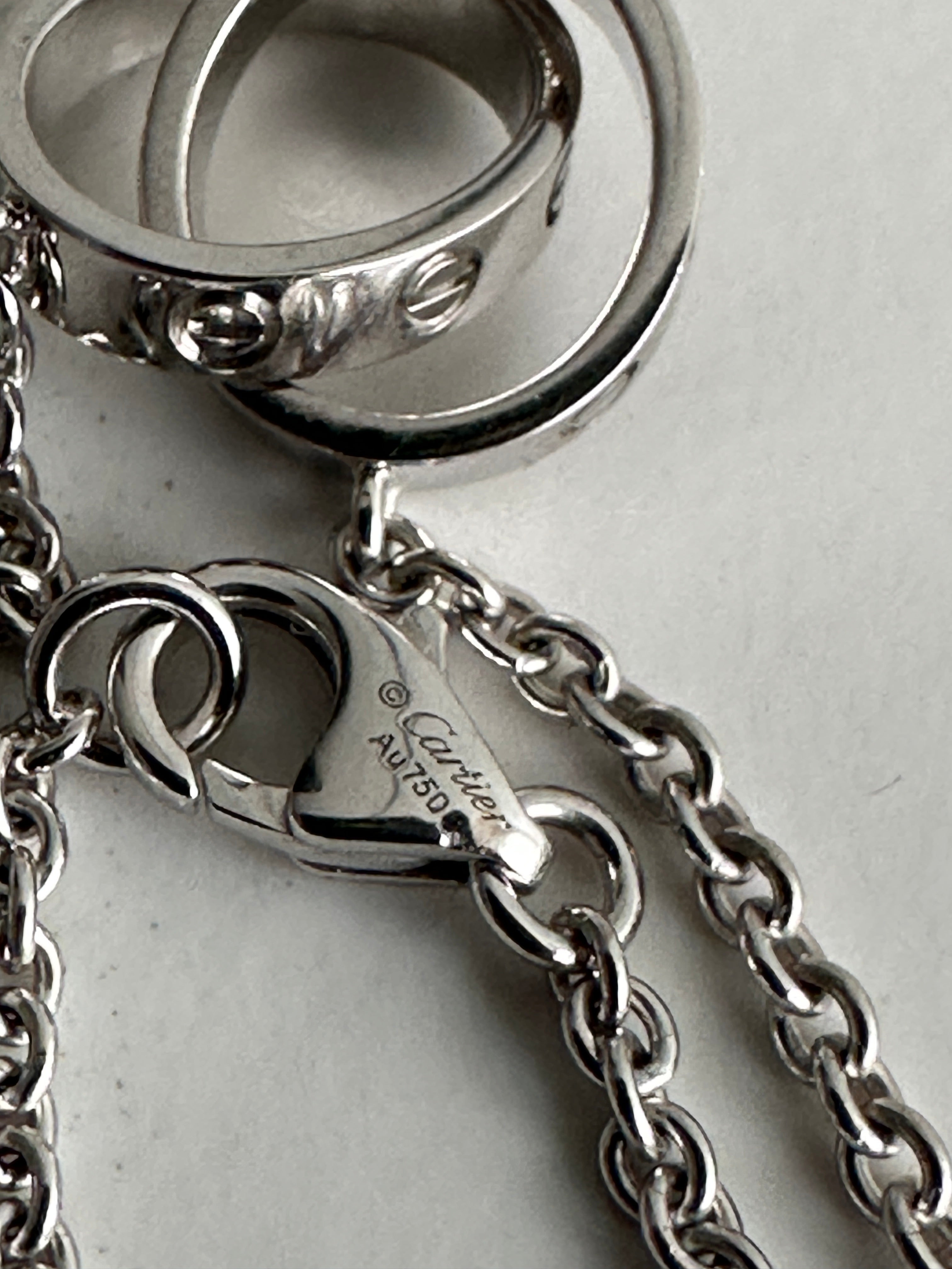 Cartier 18K White Gold Love Bracelet - Interlocking Design for Women, XS/S Size - Perfect for Anniversary Gifts & Special Occasions