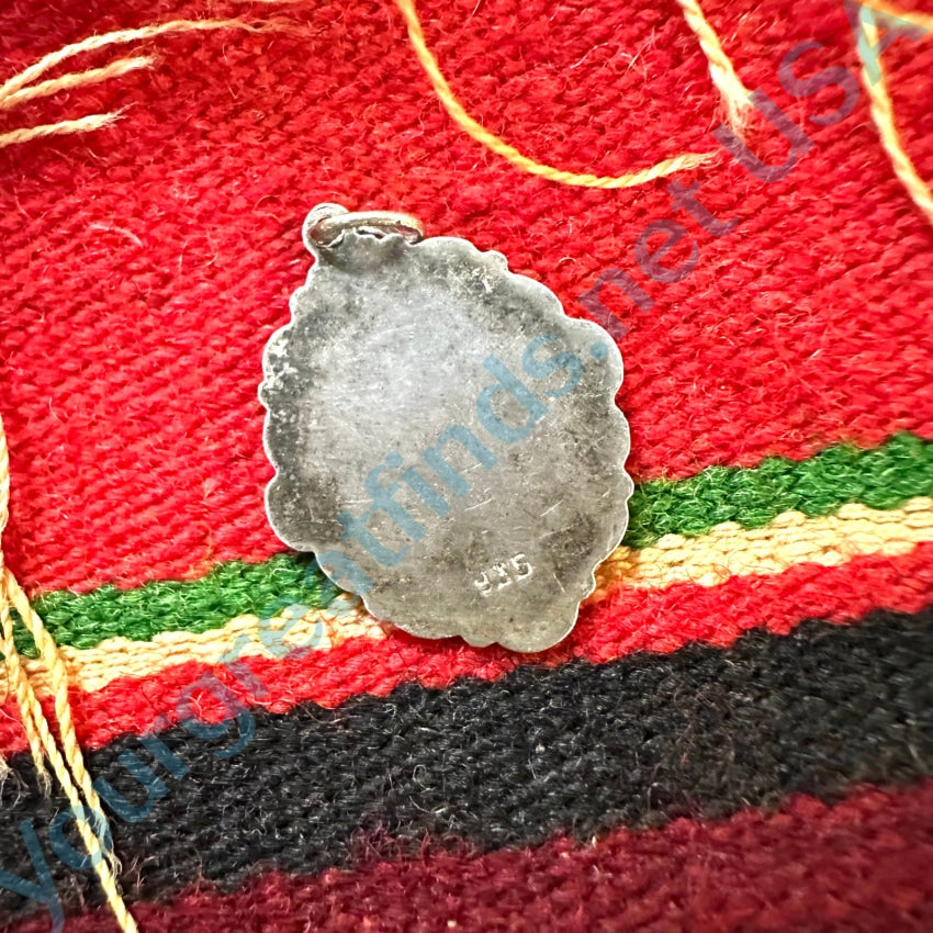 Tiny Time Worn 935 Fine Sterling Silver Devotional Pendant - Elegant Religious Jewelry for Daily Wear & Special Occasions