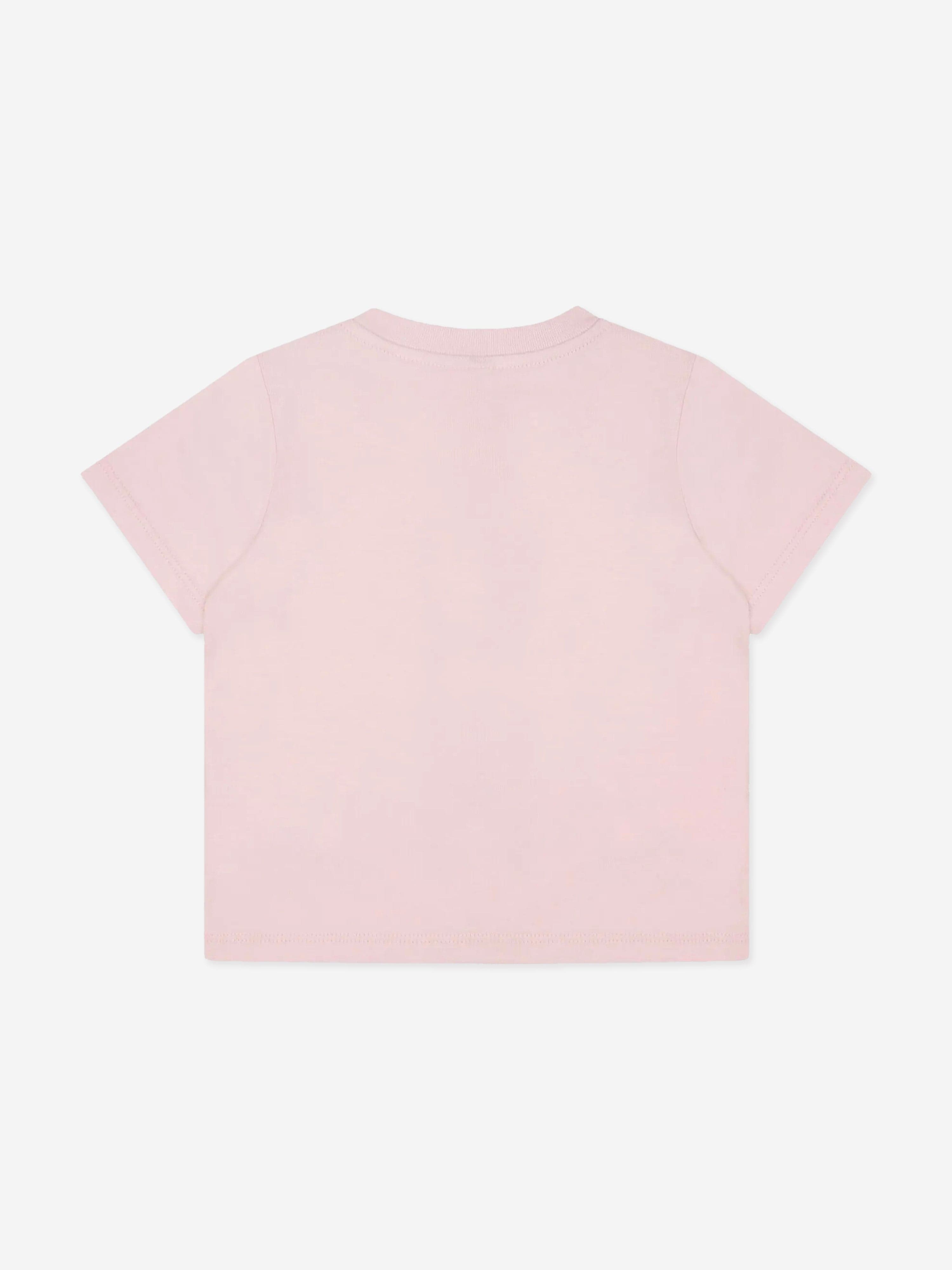 Adorable Pink Ice Cream Logo Baby Girls T-Shirt - Soft Cotton Cute Toddler Tee for Playdates & Summer Outfits