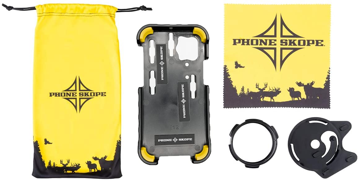 Phone Skope Complete Digiscoping Kit - Universal Smartphone Scope Adapter for Hunting, Bird Watching & Astronomy | Includes Phone Mount Case, Eyepiece Adapter & Lens Cloth | Compatible with iPhone, Samsung & Most Smartphones | Perfect for Outdoor Adventures & Wildlife Photography