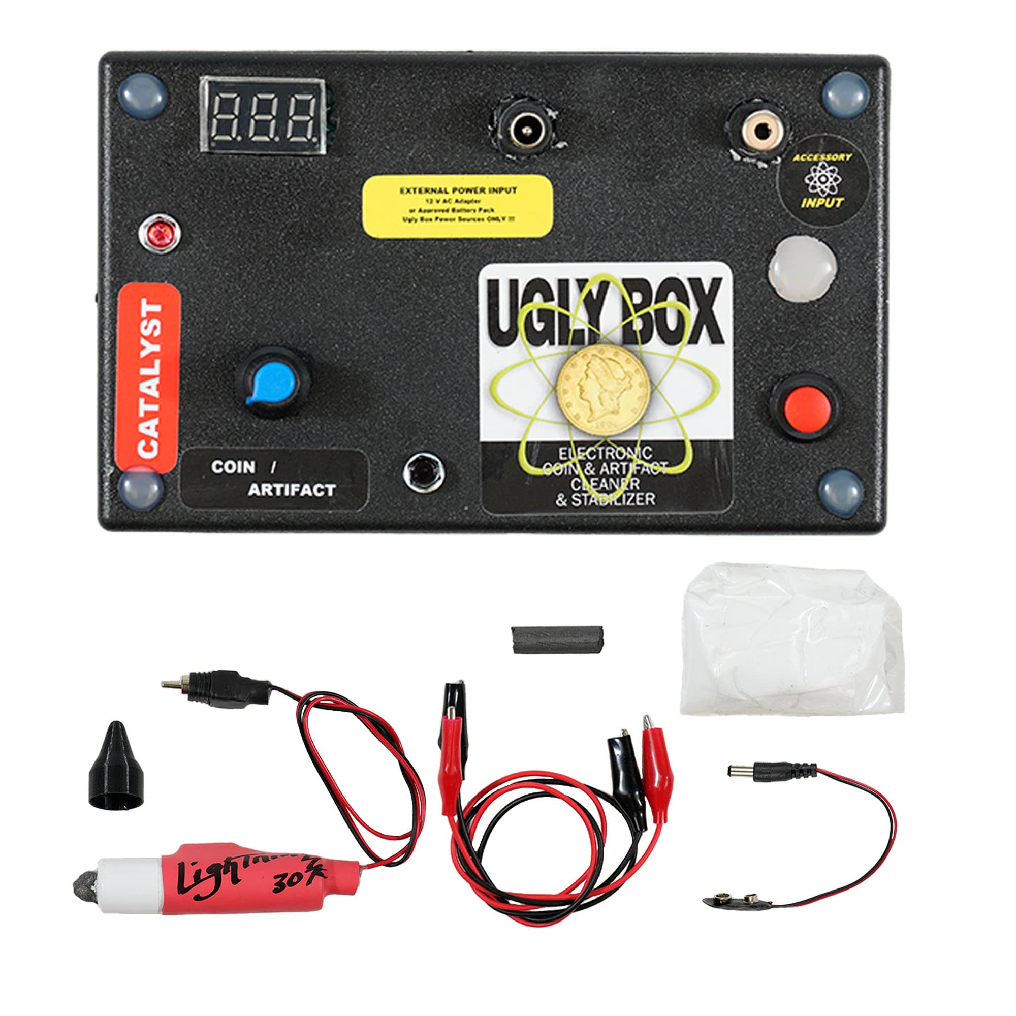 Ugly Box Electrolysis Unit - Professional Coin & Relic Cleaning Kit with Stabilizer | Restore Antique Coins, Jewelry & Metal Artifacts | Perfect for Collectors, Archaeologists & History Enthusiasts