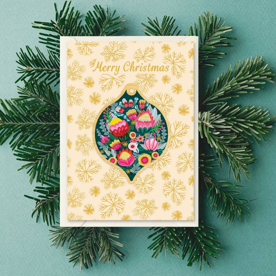 Bush Bouquet Australian Christmas Card & Ornament - Perfect for Holiday Greetings, Tree Decorations, and Festive Gift Giving