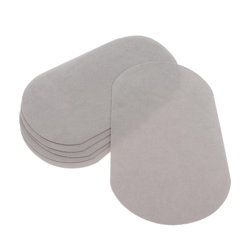 LoveinDIY 6-Piece Iron-On Fabric Patches for Denim & Jeans Repair - 18x11cm Grey Clothing Patch Kit (Suitable for Jackets, Pants & DIY Projects) | Durable & Washable for Long-Lasting Garment Care