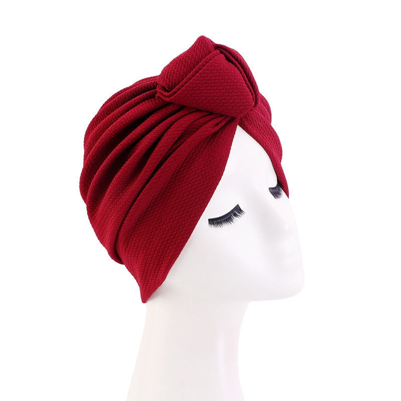 Women's Knotted Turban Bonnet Head Wrap - Stylish Hair Accessory for Sleep, Workout & Fashion - Soft & Comfortable Headwear for Women