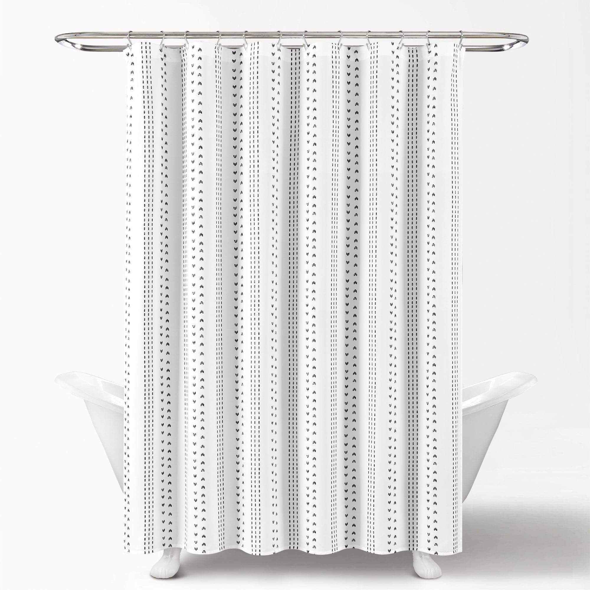 Stylish Hygge Stripe Shower Curtain - Waterproof Bathroom Decor for Cozy Scandinavian Style - Perfect for Small Bathrooms & Spa-Like Retreats