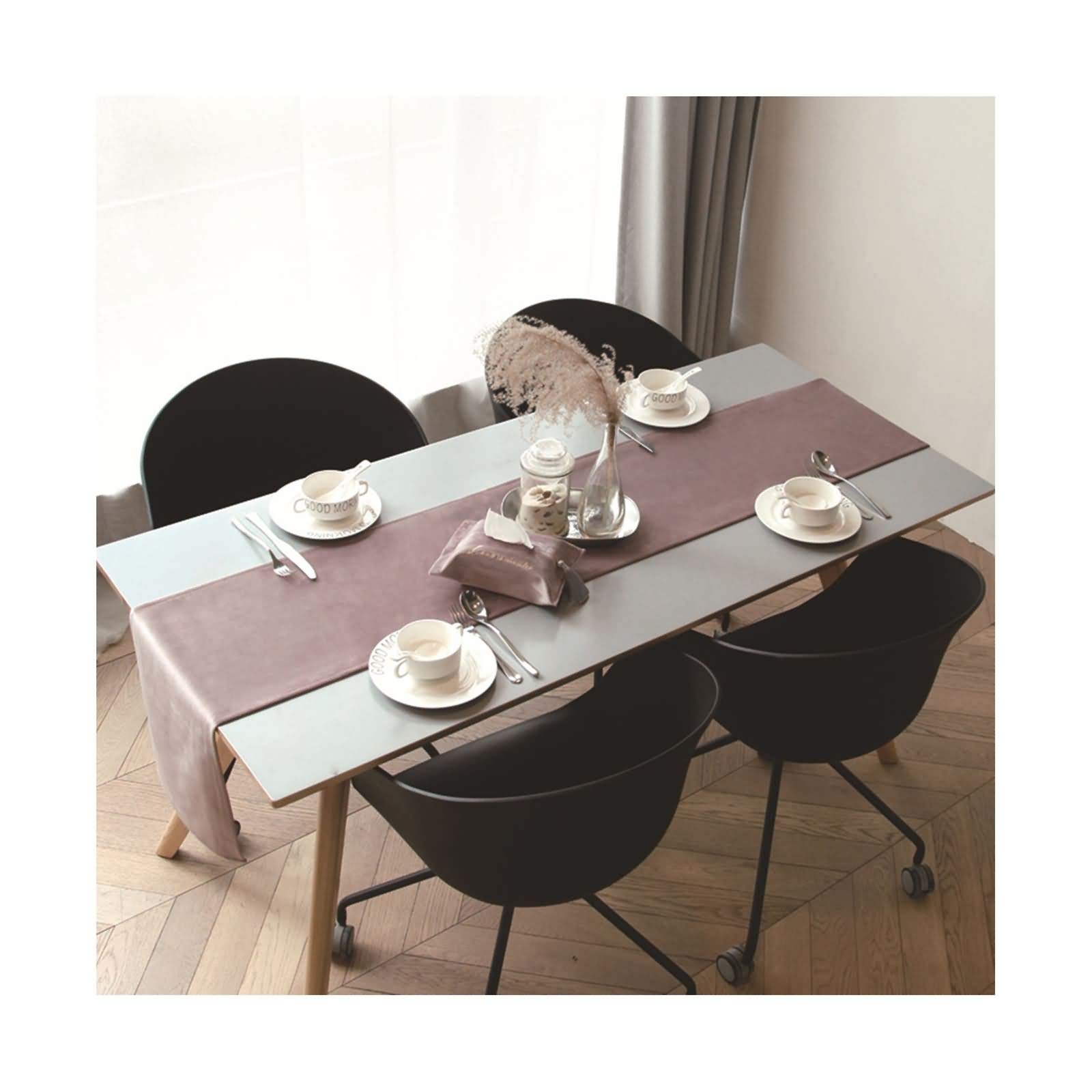 Elegant Pink Velvet Table Runner 12.5
