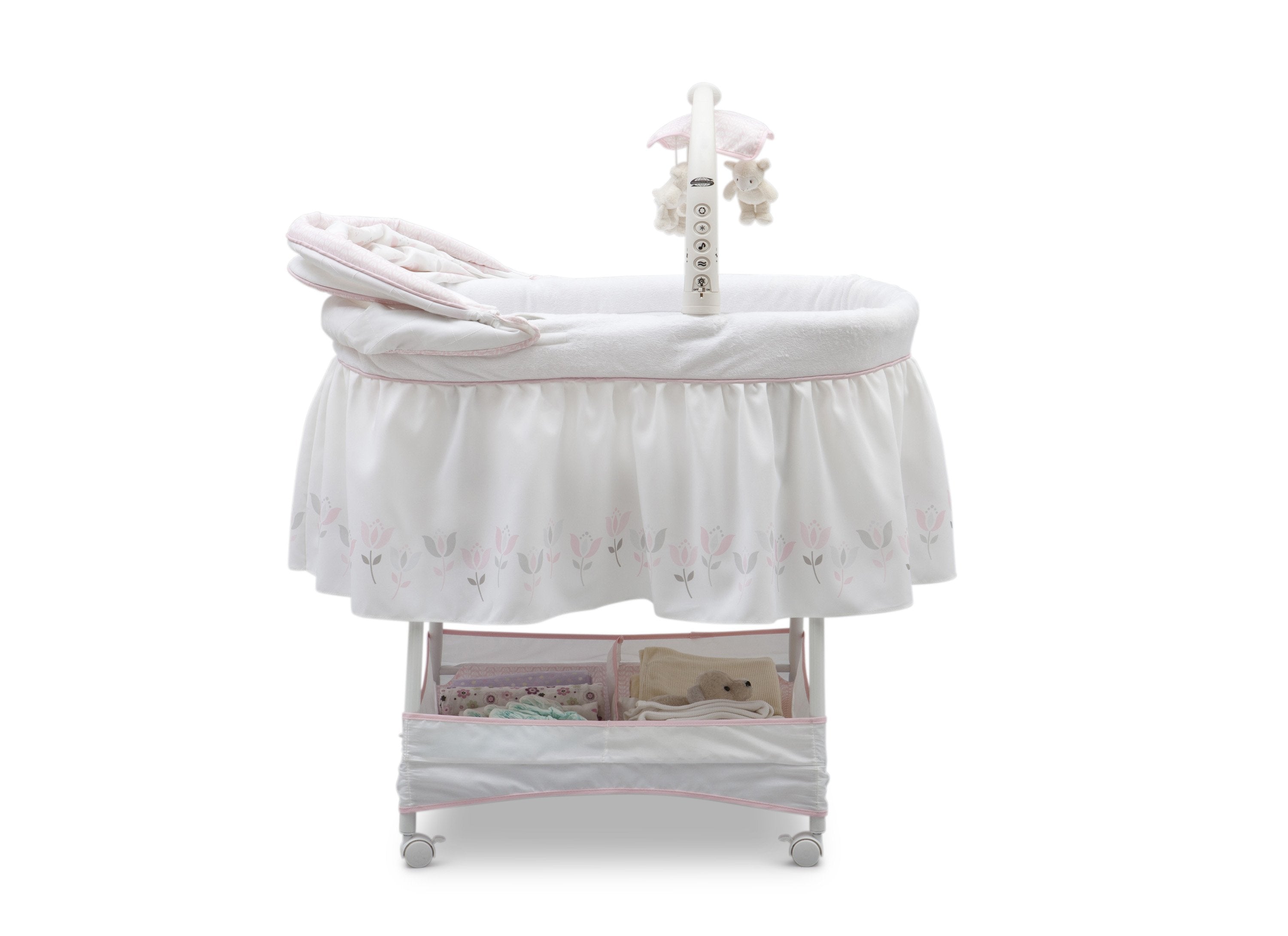 Slumber Time Elite Gliding Bassinet - Portable Baby Crib for Newborns & Infants - Smooth Rocking Motion for Better Sleep - Perfect for Nursery, Bedroom & Travel Use
