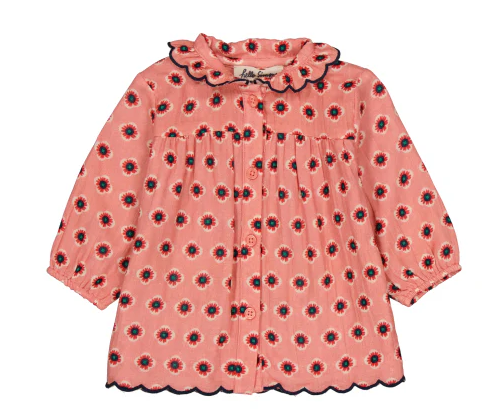 HELLO SIMONE MIKADO Baby Blouse for Girls 18-24 Months | Soft Silk Top for Toddlers | Perfect for Special Occasions, Photos & Family Gatherings