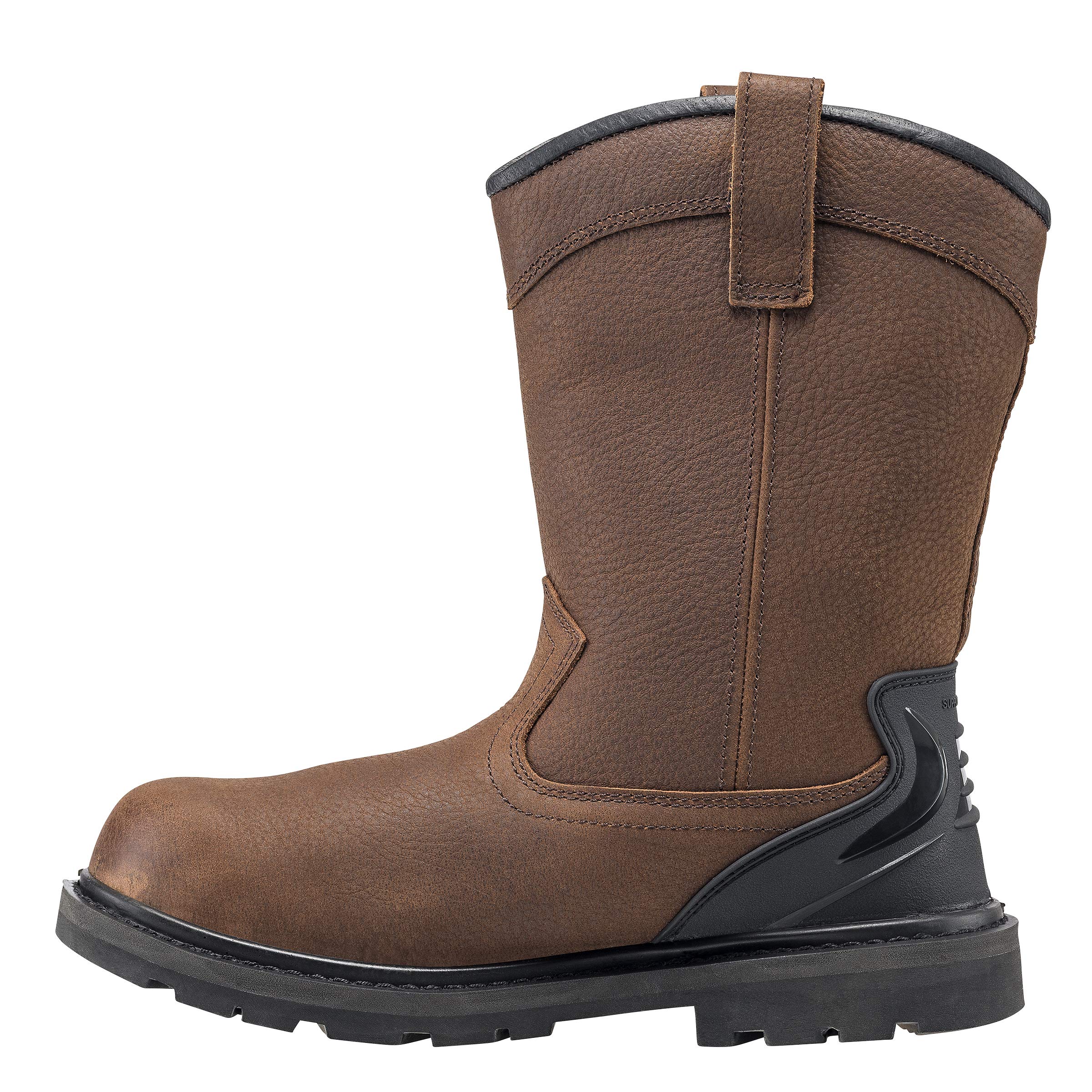 Avenger A7676 Men's EH PR Waterproof Wellington Work Boots - Steel Toe, Slip Resistant, Electrical Hazard Protection - Ideal for Construction, Oil Rig & Heavy Duty Work (Size 9.5 6E)