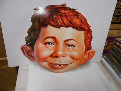 Vintage Mad Magazine Alfred E. Newman Cardboard Face Cover - Rare Collectible Memorabilia for Comic Fans & Pop Culture Enthusiasts - Perfect for Display, Cosplay, and Nostalgic Home Decor
