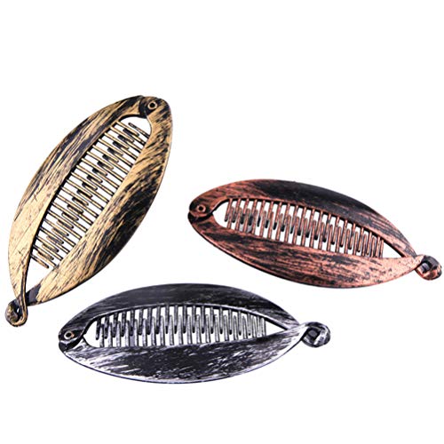 Lurrose Banana Hair Clips for Women & Girls - 9pcs Resin Fish Shape Hair Claws, Ponytail Holder Hair Accessories - Perfect for School, Work, Parties & Everyday Styling