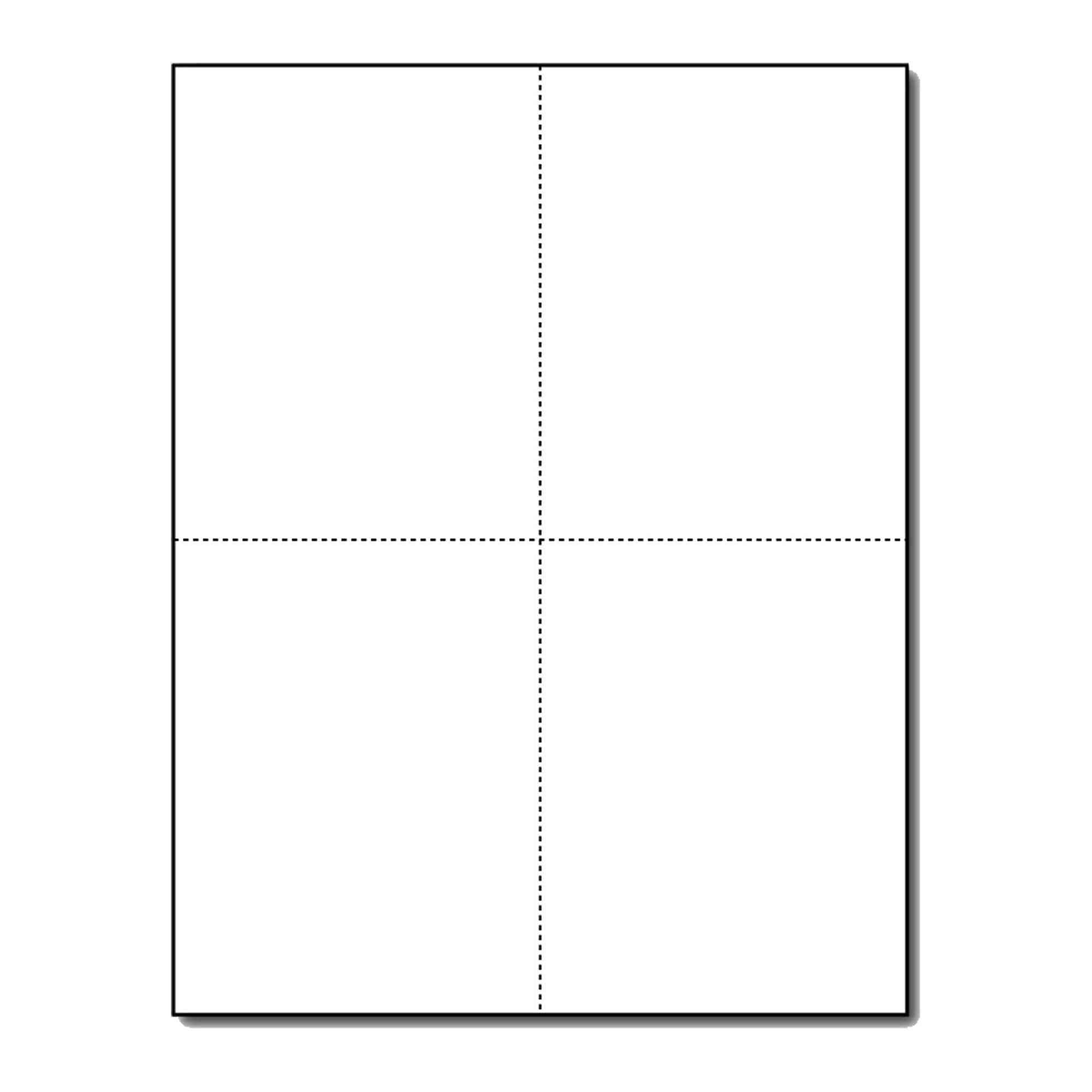 Heavyweight Blank Postcard Paper for Printing - 100 Sheets (400 Postcards) - 80lb White Cardstock - Perforated 4 per Sheet - Inkjet & Laser Printer Compatible - Perfect for DIY Greeting Cards, Business Promotions, and Wedding Invitations