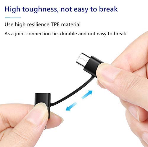 Premium 2-in-1 USB Type C & Micro USB Charging Cable for Samsung Galaxy Tab A/E/S/S2/S3/S4 (7.0