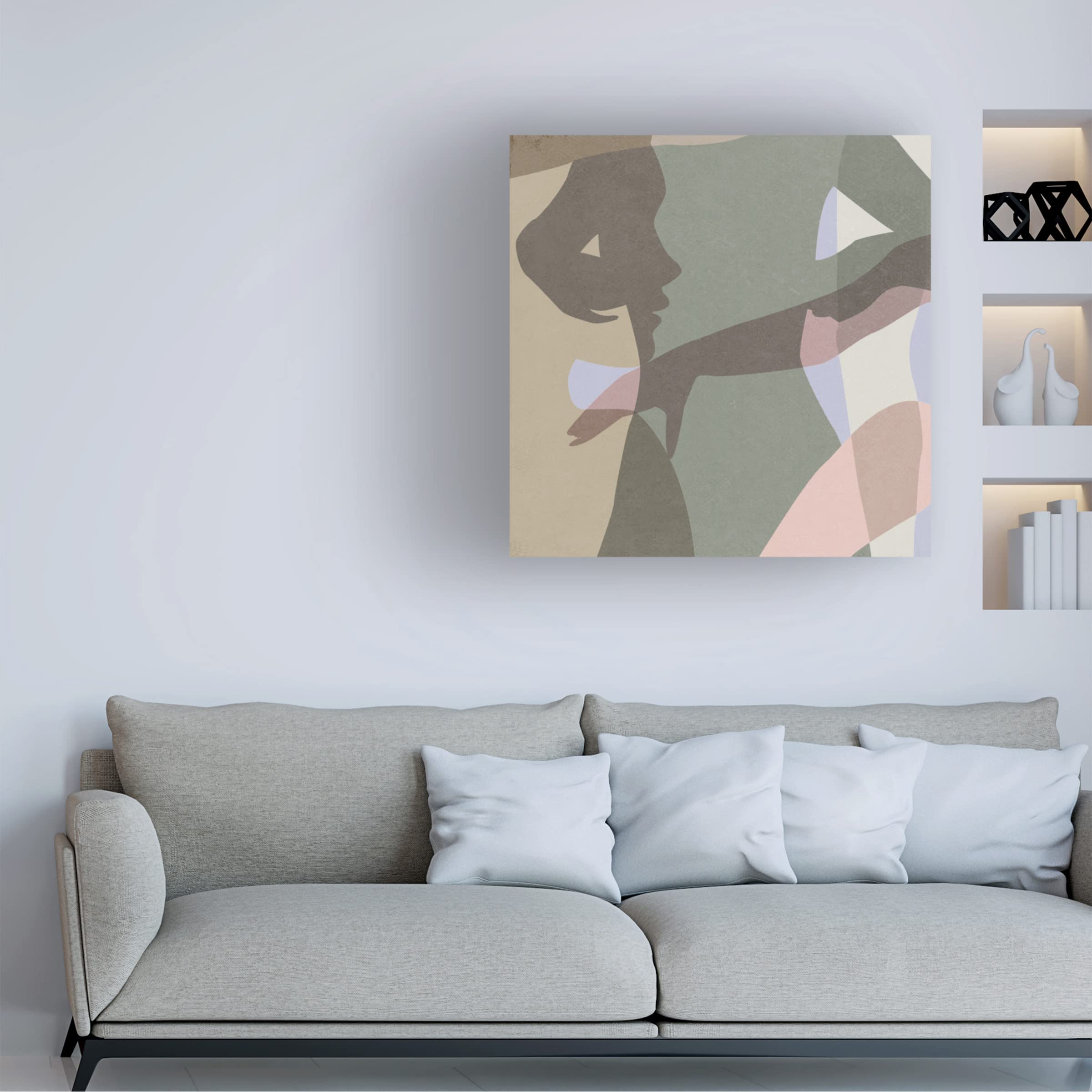 Trademark Fine Art 'Stories In Between III' Canvas Wall Art by Melissa Wang - Modern Abstract Painting for Living Room, Bedroom & Office Decor