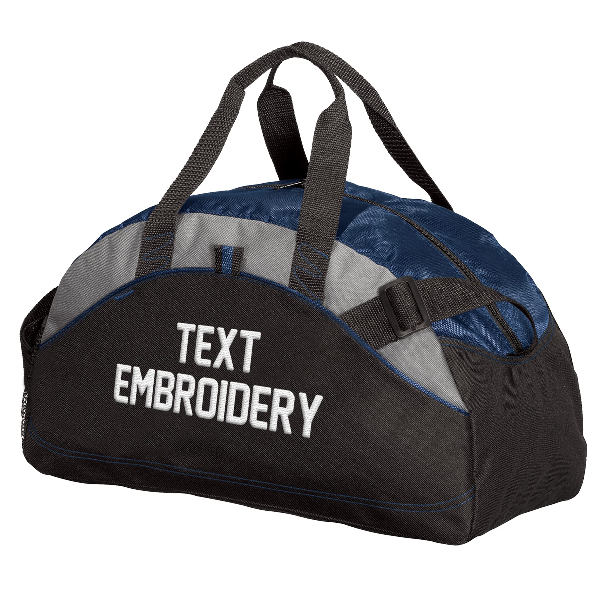 Custom Embroidered Sport Duffel Bag - Medium Size Water-Resistant Gym & Travel Bag in Navy Blue | Perfect for Workouts, Weekend Trips & Sports Equipment Storage