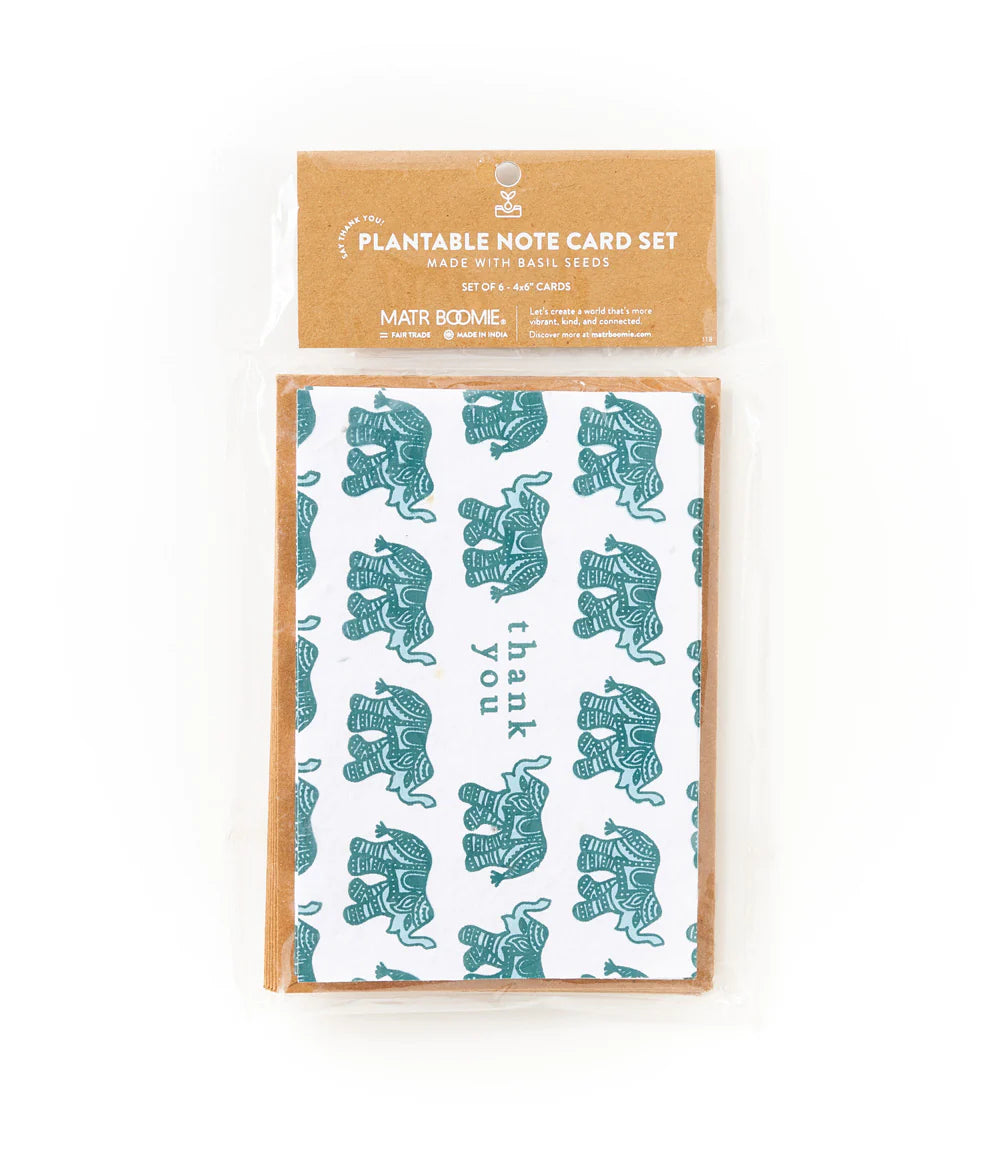 Eco-Friendly Plantable Thank You Notecard Set with Wildflower Seeds - Perfect for Weddings, Baby Showers & Corporate Gifts
