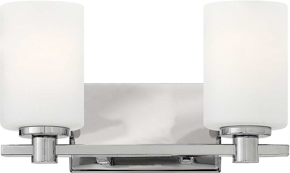 13W Karlie 2-Light Bathroom Vanity Light Fixture in Chrome - Perfect for Modern Bathrooms and Powder Rooms
