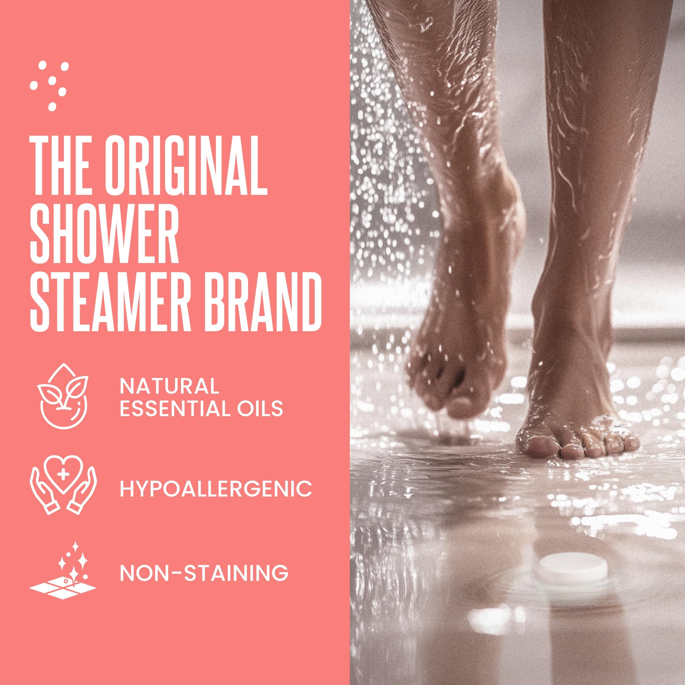Cleverfy Aromatherapy Shower Steamers - 6-Piece Red Variety Set | Stress Relief & Relaxation for Spa-Like Shower Experience