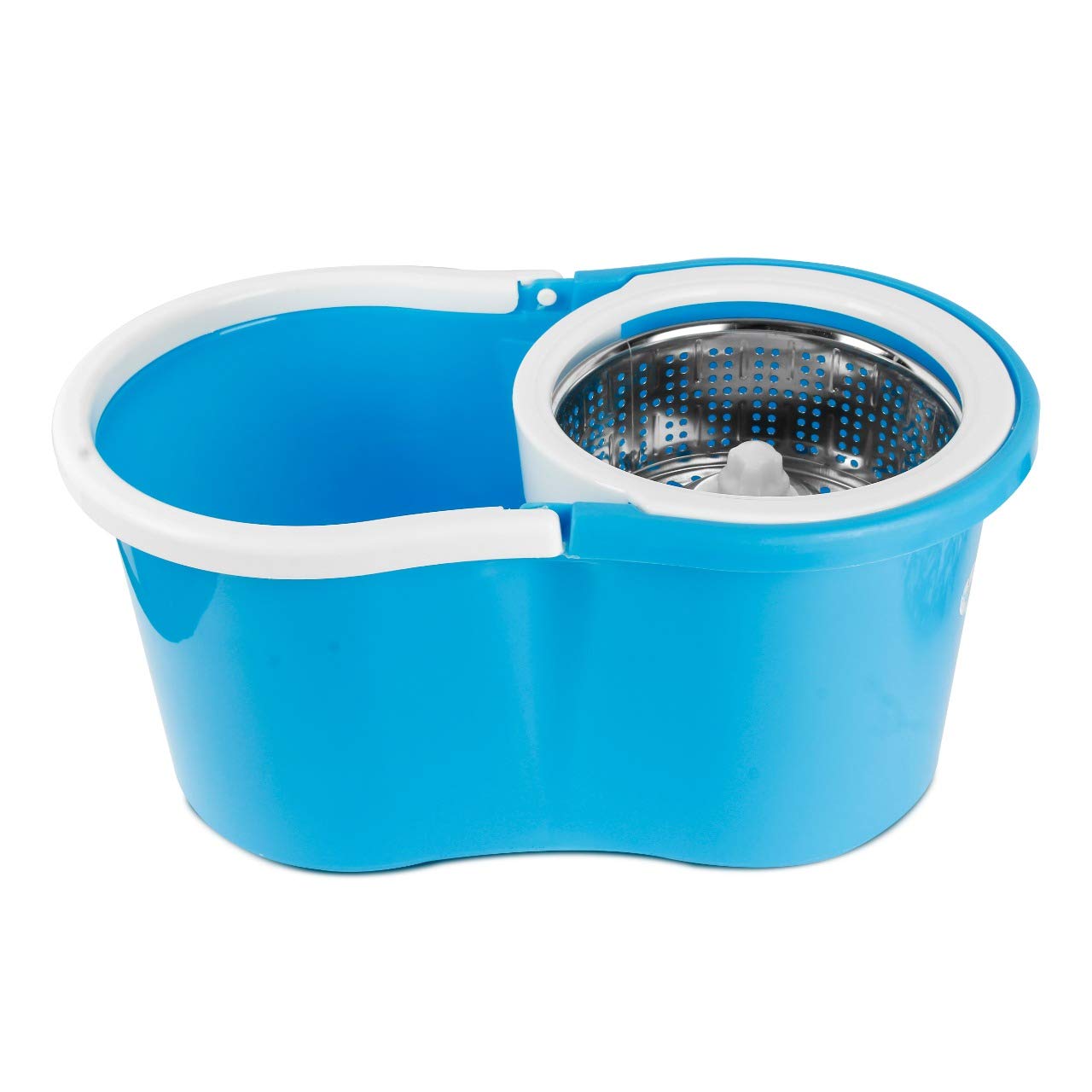 JSN Home Cleaning Blue Plastic Dry Mop Bucket - Durable & Lightweight for Floors, Tiles, and Hardwood - Perfect for Household, Office, and Commercial Cleaning