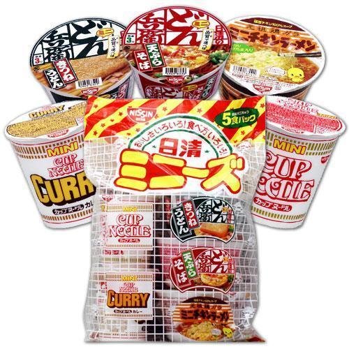 Nissin Mini Instant Cup Noodles Variety Pack - 5 Assorted Flavors | Quick & Easy Snack for Office, Dorm, or Travel