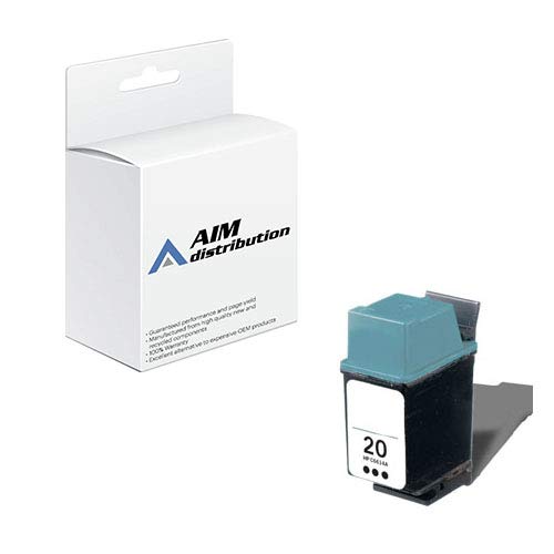 HP NO. 20 Black Inkjet Cartridge Replacement (C6614AN) - High Yield 500 Pages - AIM Compatible - Ideal for Home & Office Printing