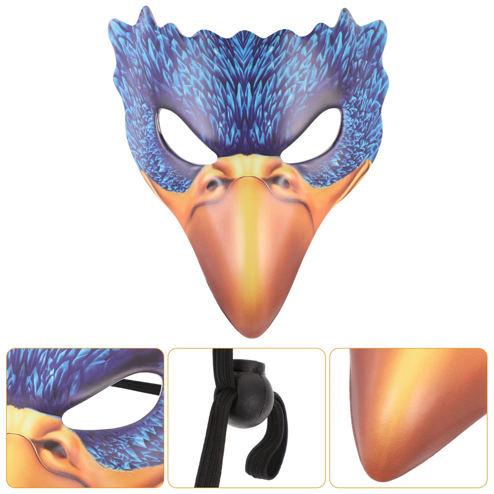 PRETYZOOM Halloween Mask - Long Nose Bird Beak Half Face Cover for Costume Parties, Masquerade Balls & Cosplay (Blue) | Perfect for Halloween, Carnival, Theatrical Performances & Renaissance Fairs