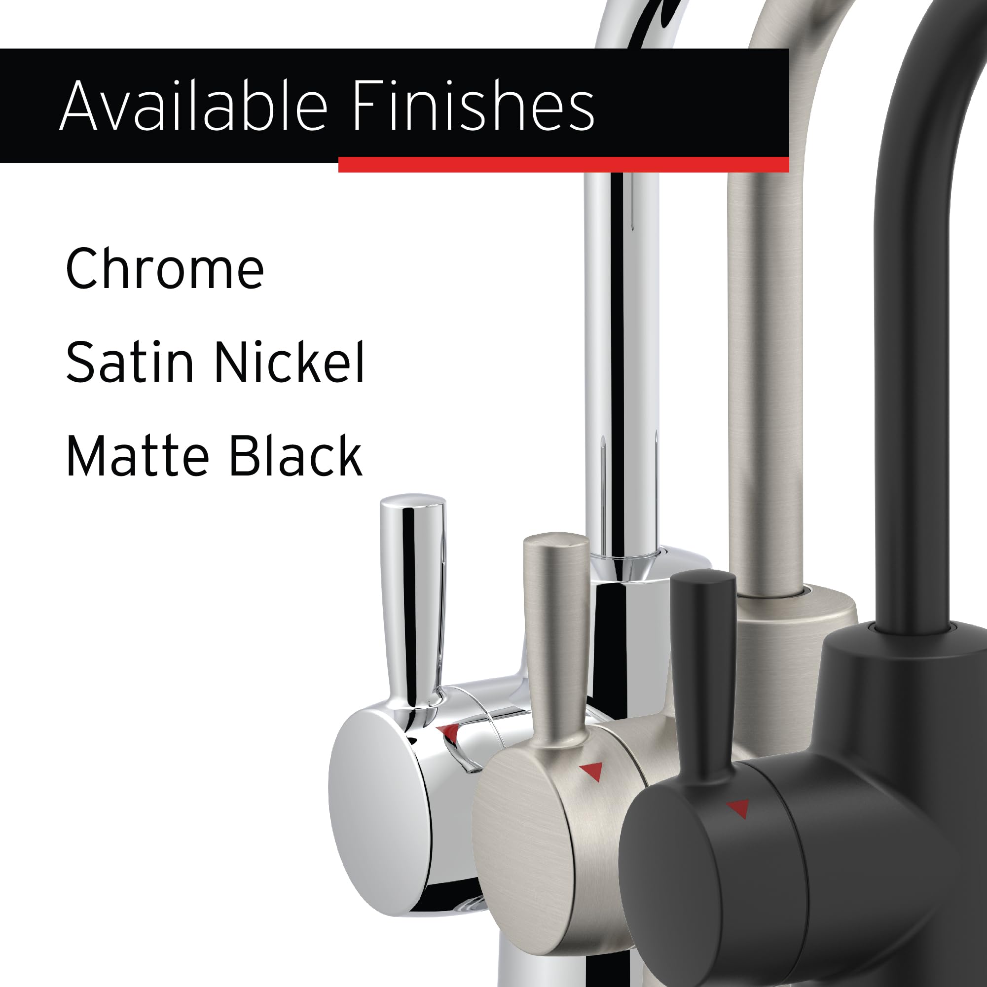 InSinkErator HC250MBLK-SS HOT250 System - 2/3 Gallon Stainless Steel Instant Hot & Cold Water Dispenser with Matte Black 2-Handle Faucet | Under Sink Filter-Compatible | Perfect for Kitchen, Office & Home Use