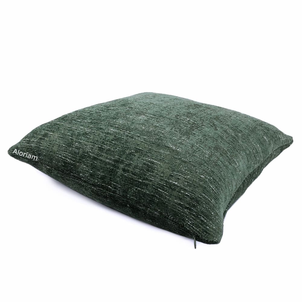Knox Spinach Green Slub Textured Chenille Pillow Cover - Soft Decorative Throw Pillow Case for Sofa, Bed, Couch - Home Decor & Living Room Accent