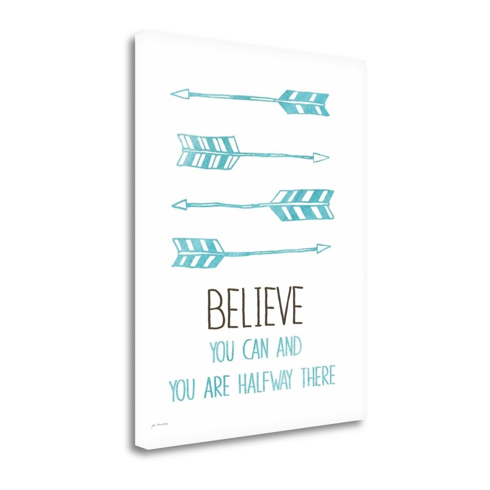 Believe You Can - Inspirational Fine Art Giclee Print by Jo Moulton on Gallery Wrap Canvas, Ready to Hang Wall Decor for Home, Office & Gift