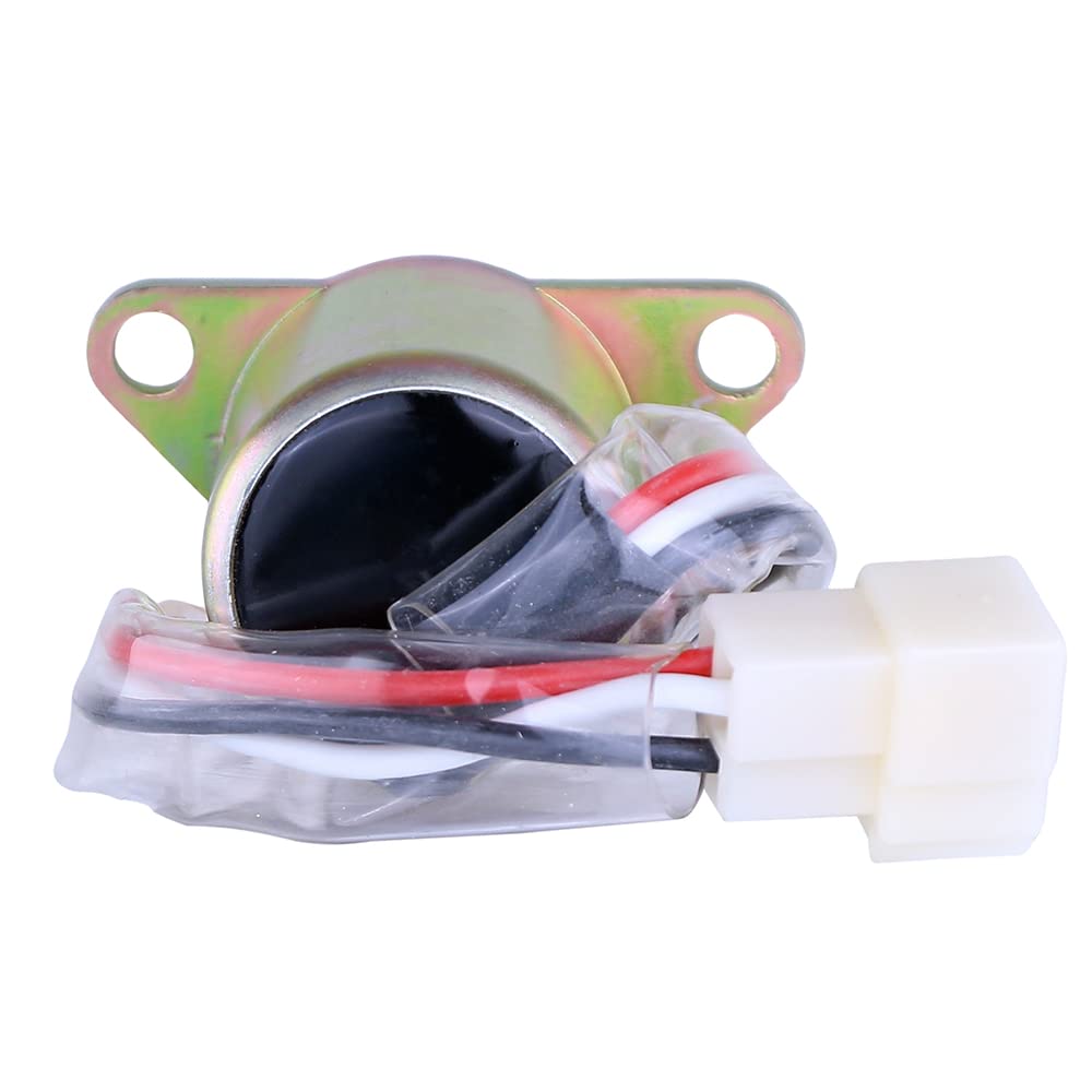 RAREELECTRICAL Synchro-Start Switch Solenoid Compatible with Kubota 17594-6001-4 Fuel Shutdown - Replacement Part for Tractor & Heavy Equipment Engines - Ideal for Agricultural & Construction Machinery Maintenance