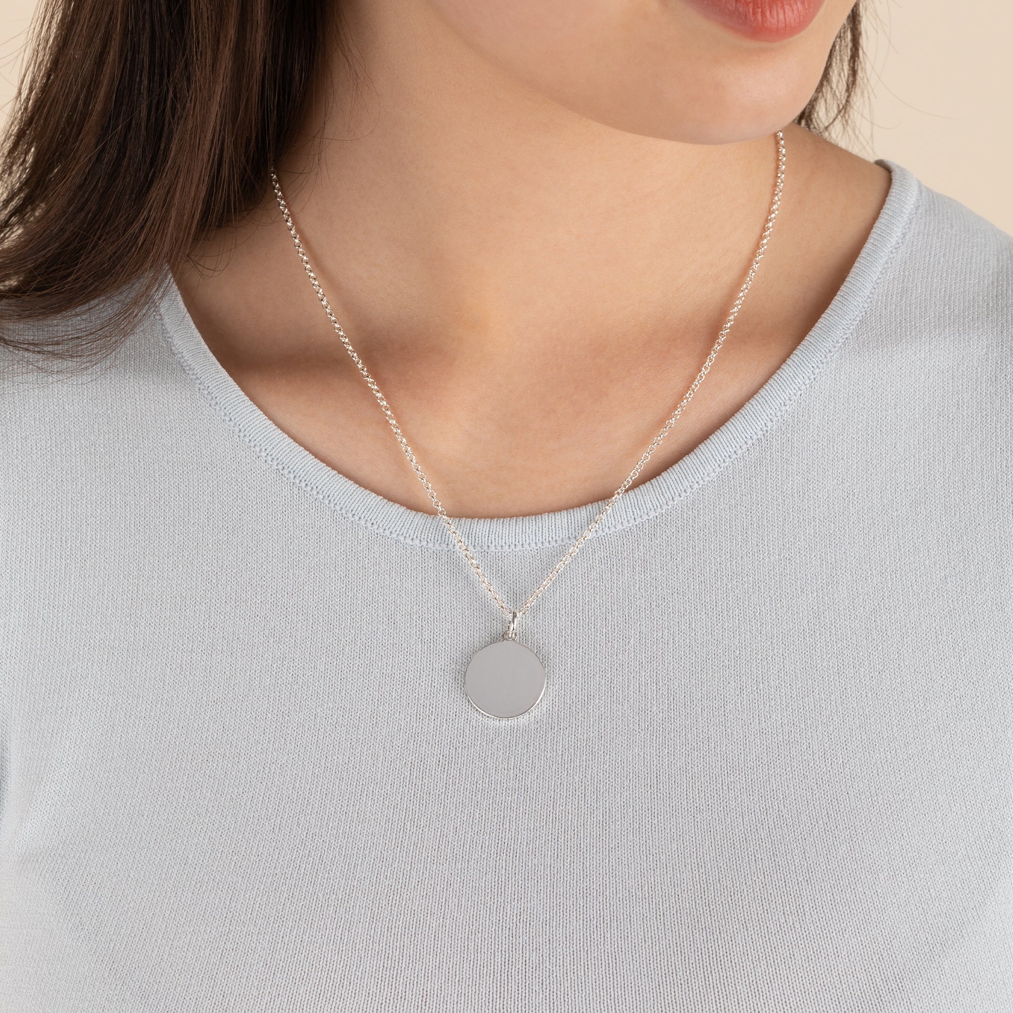 Elegant Circle Charm Necklace - 21 Inch Gold Plated Stainless Steel Jewelry for Women - Perfect for Everyday Wear, Date Nights & Gifts