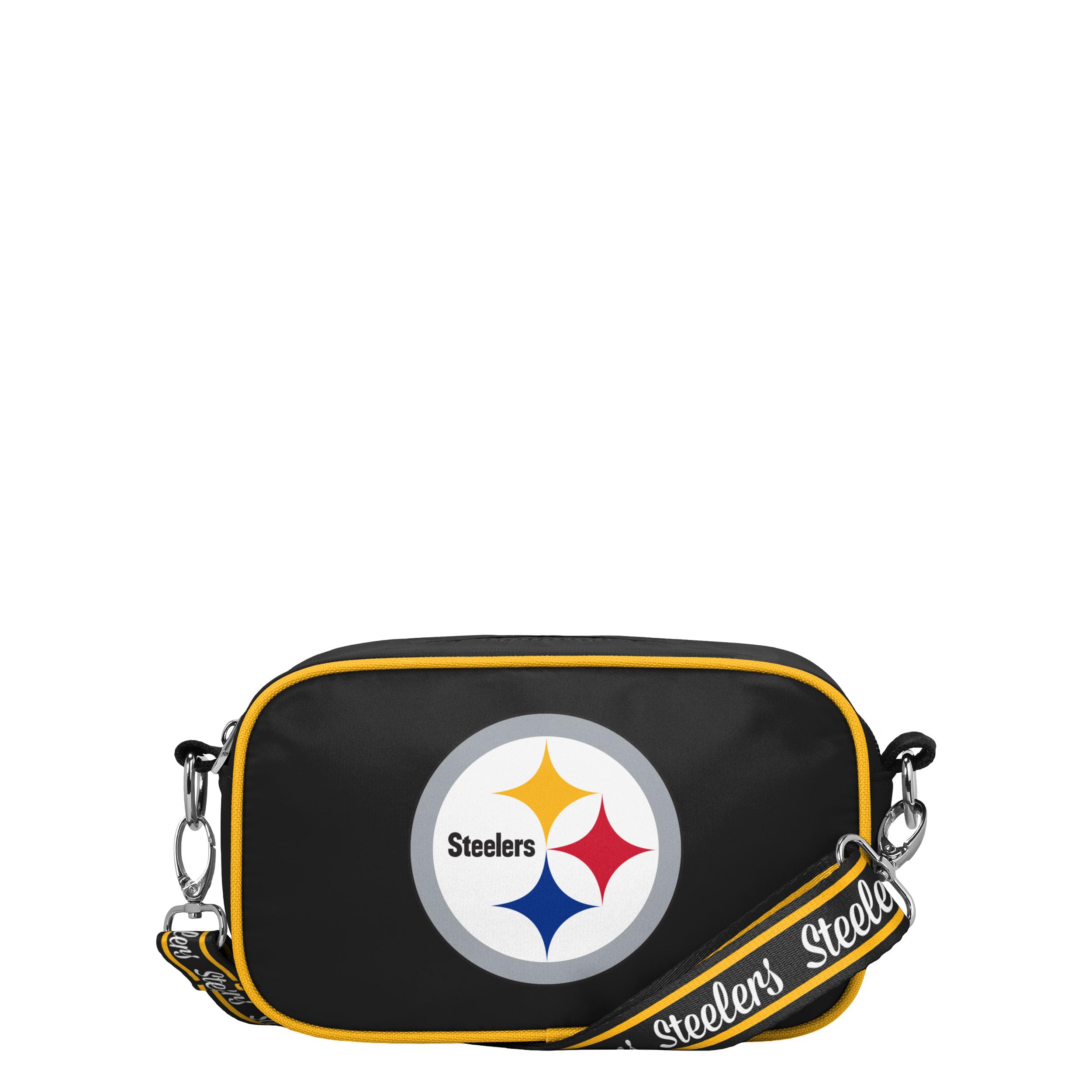 FOCO NFL Team Logo Solid Crossbody Bag for Men & Women - Lightweight Durable Shoulder Purse for Game Day, Travel & Daily Use