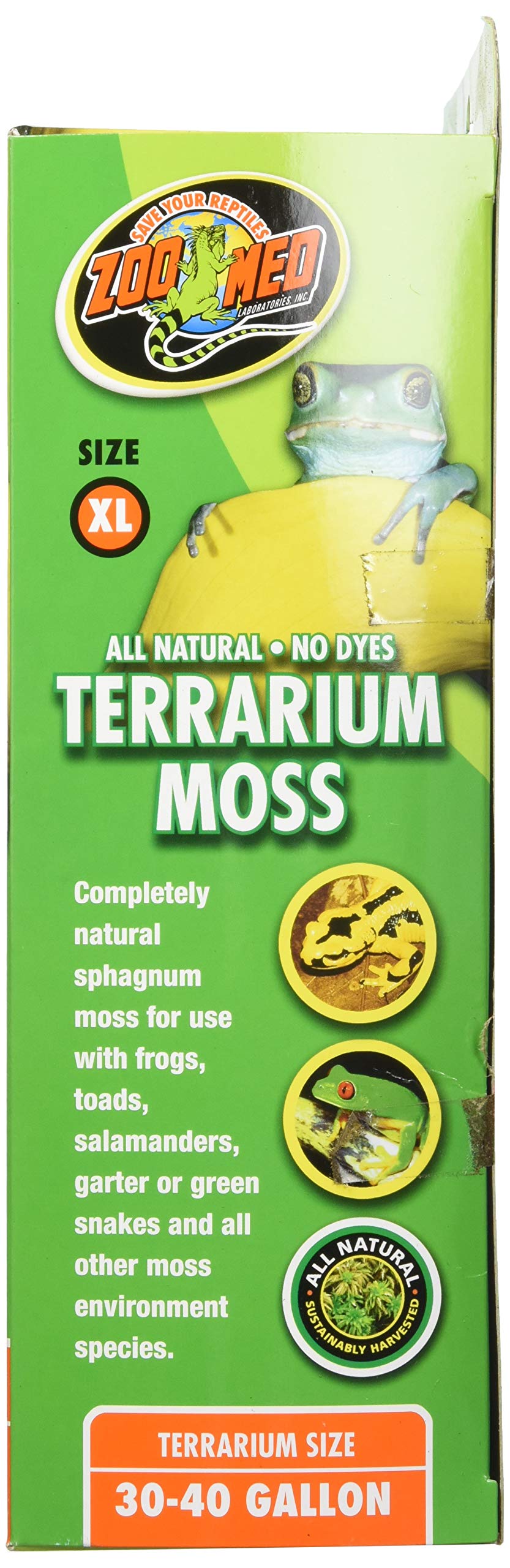 Premium Zoo Med Terrarium Moss - Natural Terrarium Substrate for Reptiles, Amphibians & Vivariums | Ideal for Habitat Decoration, Moisture Retention & Bioactive Setups