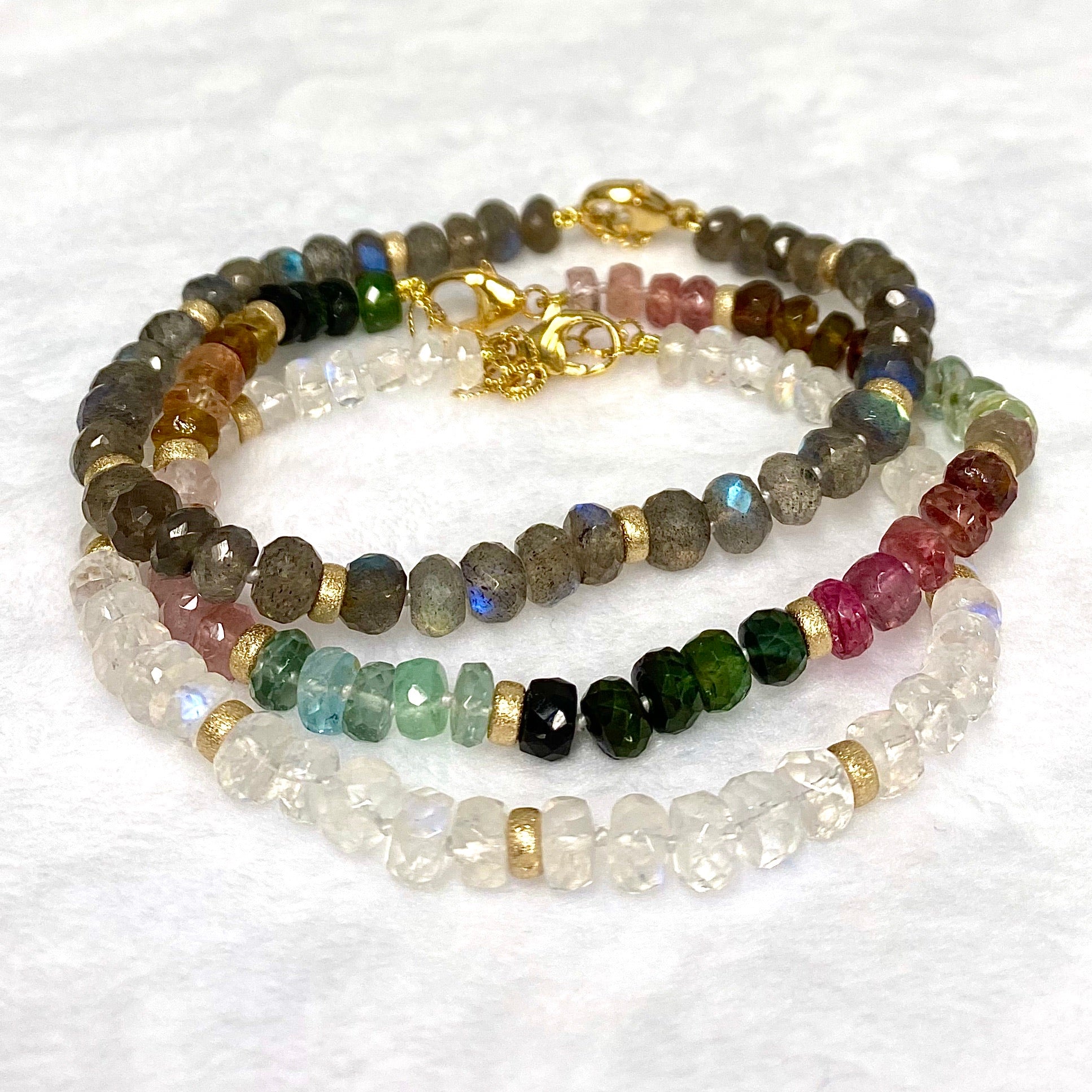 ARIA Labradorite Crystal Bracelet (B530) - Elegant Healing Stone Jewelry for Women, Perfect for Meditation, Yoga & Spiritual Gifts