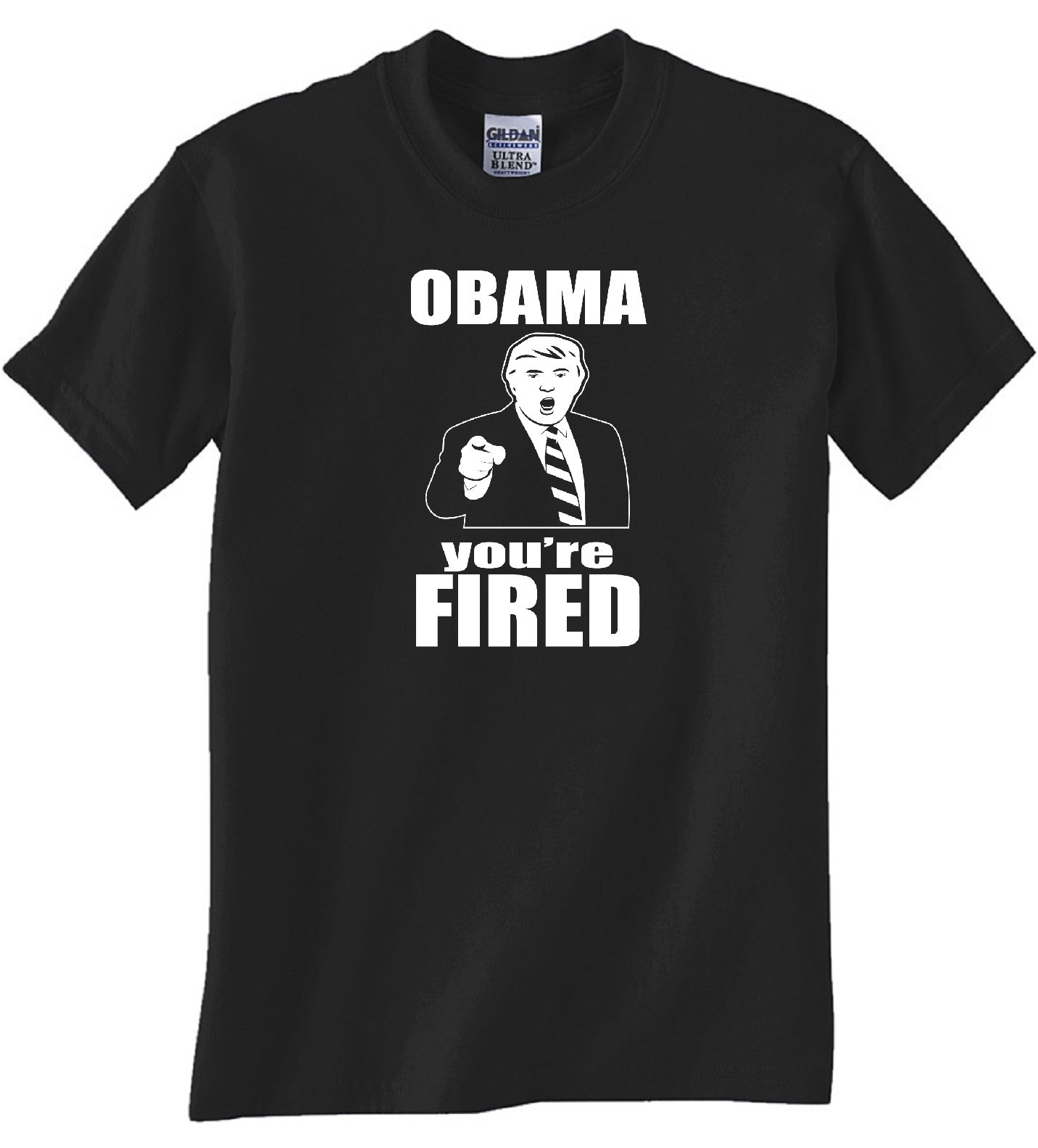 Obama 'You're Fired' Black Graphic Tee - Funny Political T-Shirt for Men & Women - Perfect for Protests, Rallies & Satirical Gifts