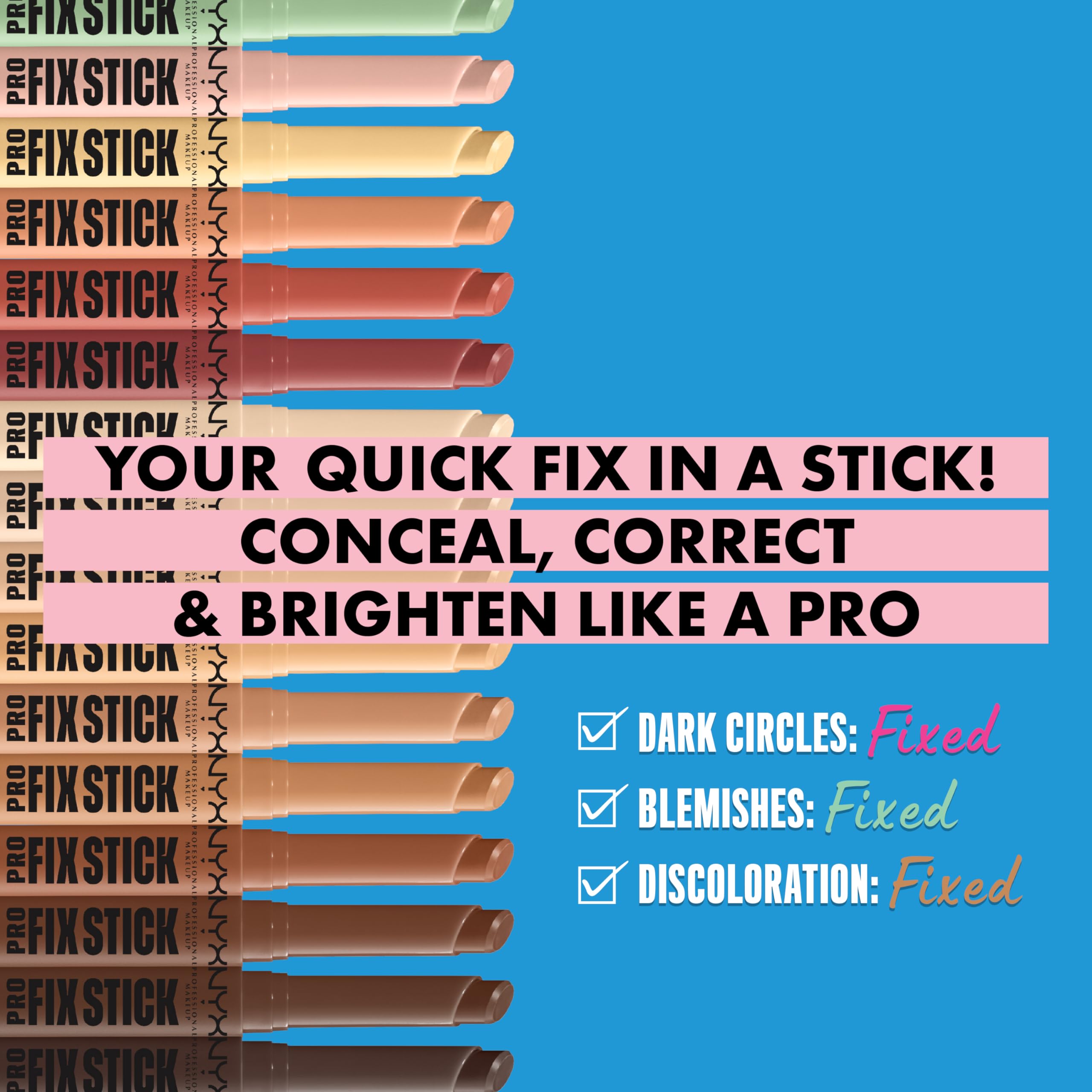 NYX Professional Makeup Pro Fix Stick Correcting Concealer - Buildable Medium Coverage, Classic Tan | Conceal Dark Circles, Blemishes & Imperfections for Flawless Skin | Perfect for Everyday Makeup & On-The-Go Touch-Ups