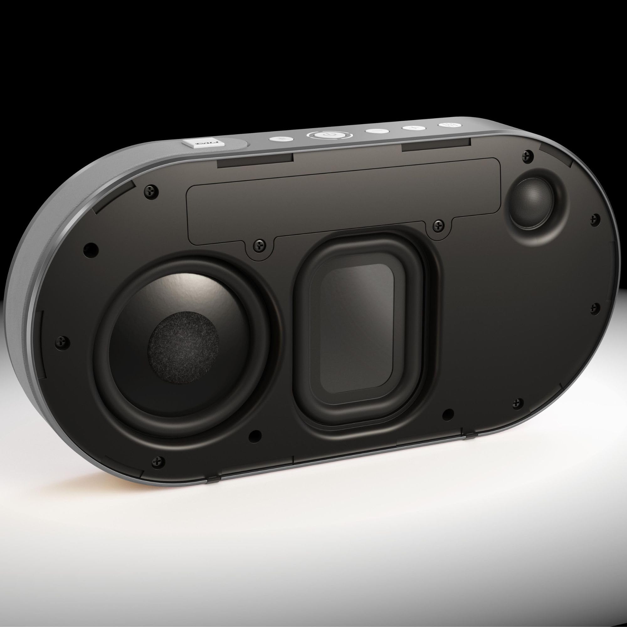 DALI Katch G2 Portable Bluetooth Speaker - Wireless Compact Outdoor Speaker with 30 Hours Playtime, 95dB Sound Pressure & Fabric Dust Cap (Iron Black) - Perfect for Travel, Camping, Beach & Home Use